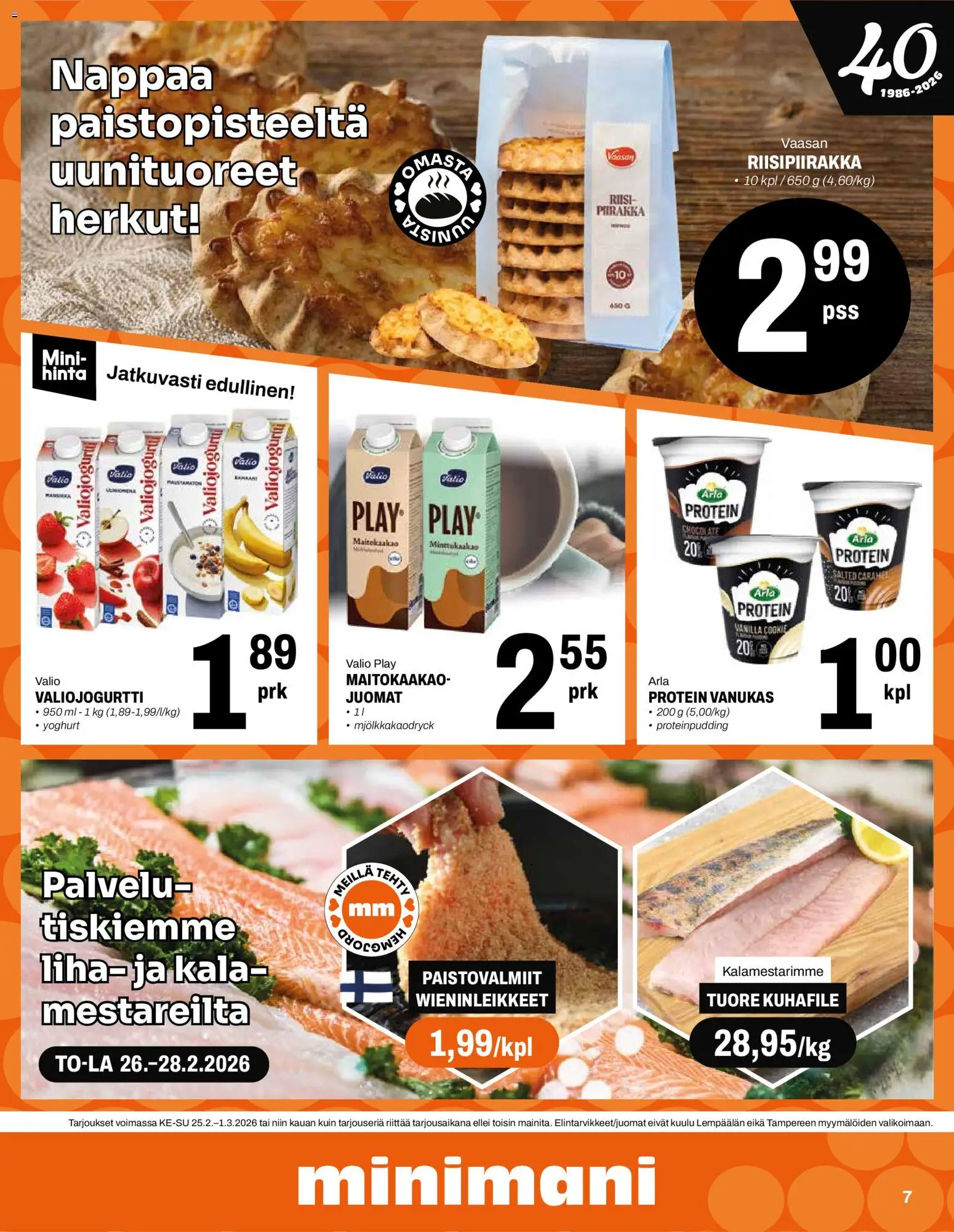 Minimani tarjoukset – voimassa 25.02.2026 alkaen | Sivu: 7 | Tuotteet: Riisi, Kala