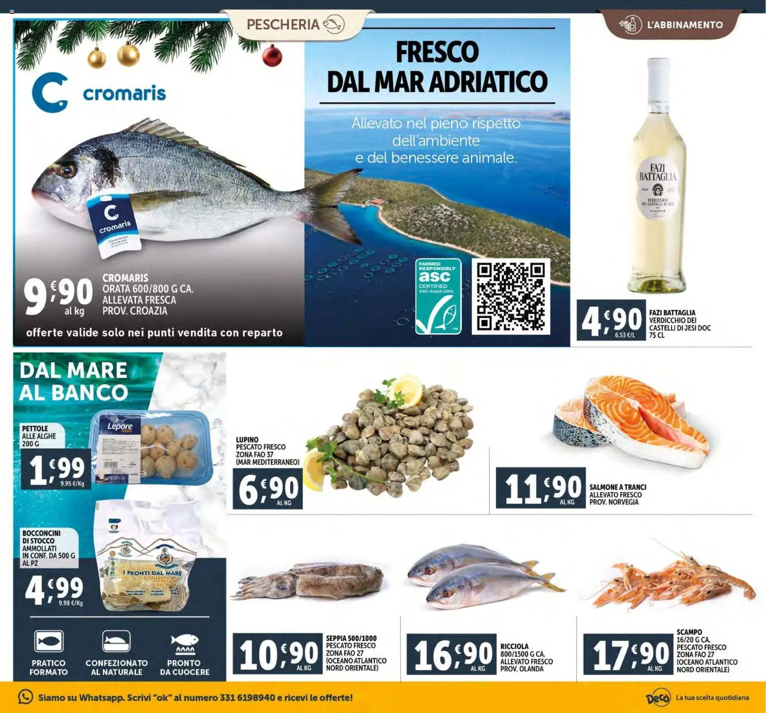 Volantino Decò del 15.12.2025 | Pagina: 15 | Prodotti: Salmone, Orata