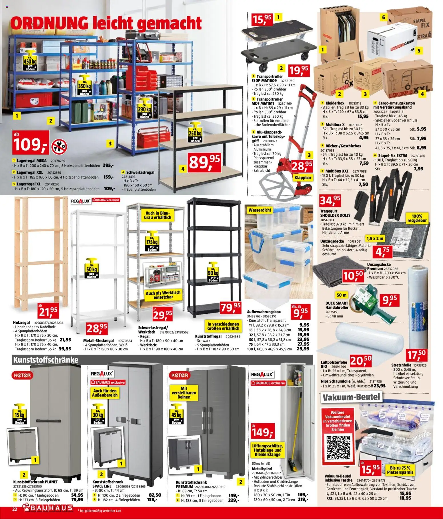 Bauhaus Prospekt aktuell gültig ab 05.11.2025 | Seite: 22 | Produkte: Tasche, Regal