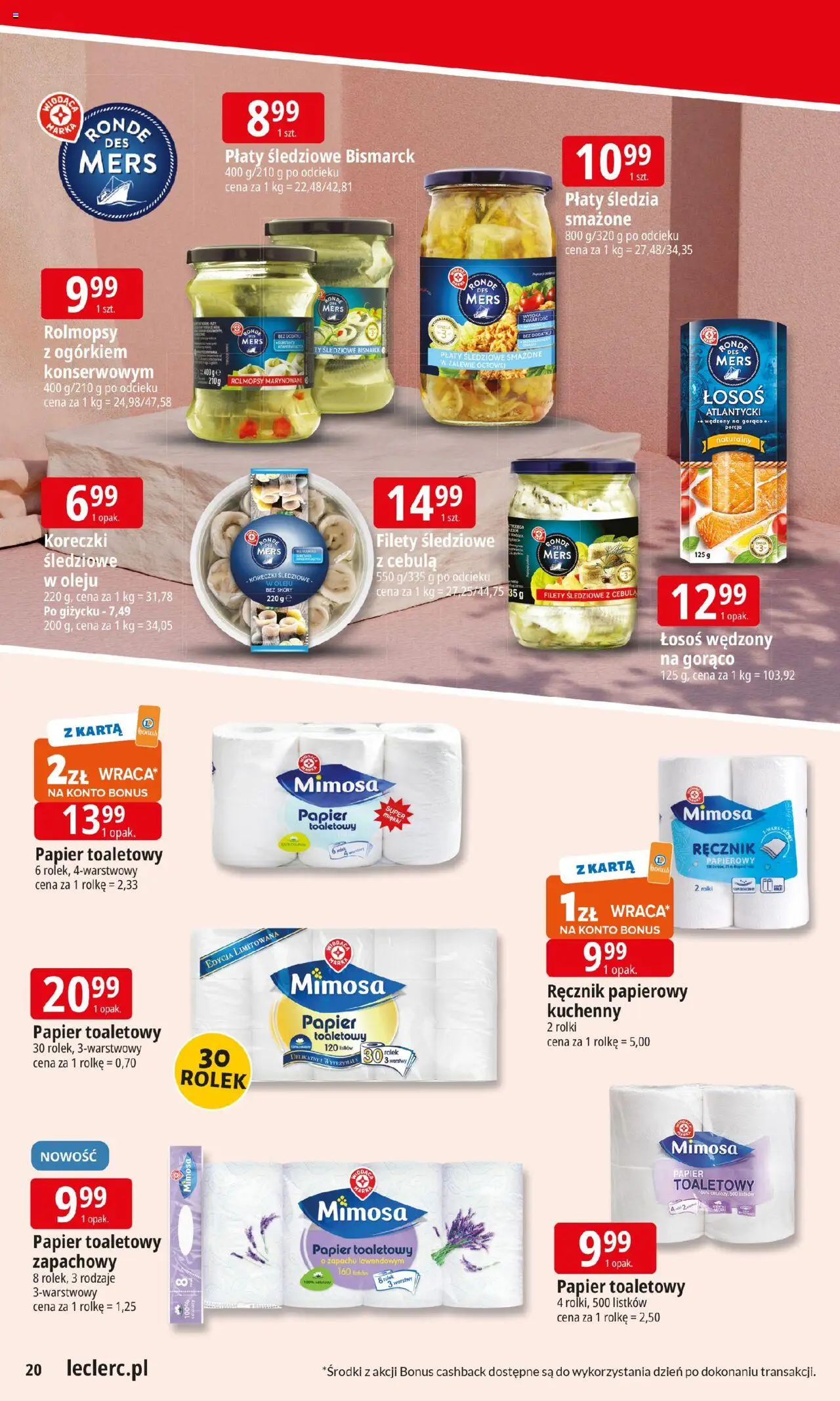 E.Leclerc Gazetka - Warszawa Jerozolimskie od 20.10.2025 | Strona: 20 | Produkty: Papier toaletowy, Rolki, Mleka, Ręcznik papierowy