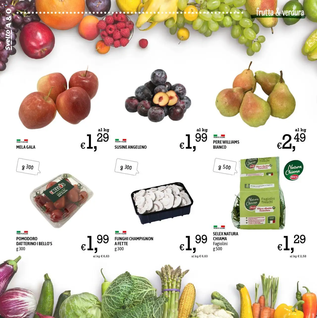 Volantino A&O del 18.09.2025 | Pagina: 4 | Prodotti: Frutta, Pomodoro, Susine, Fagiolini