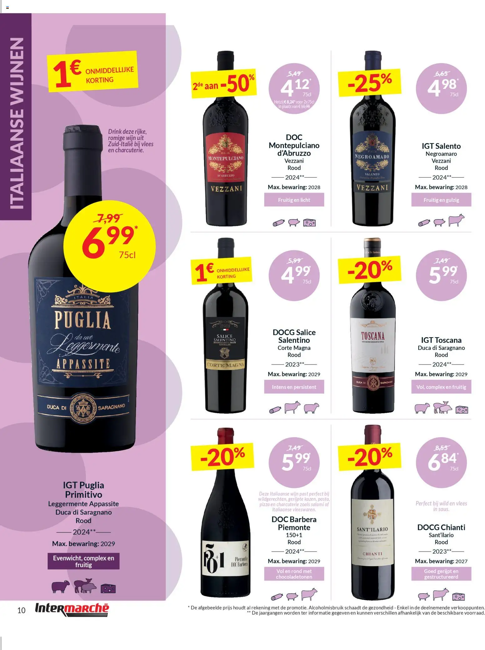 {H1} | Pagina: 10 | Producten: Pizza, Wijn, Sós kalács, Salami