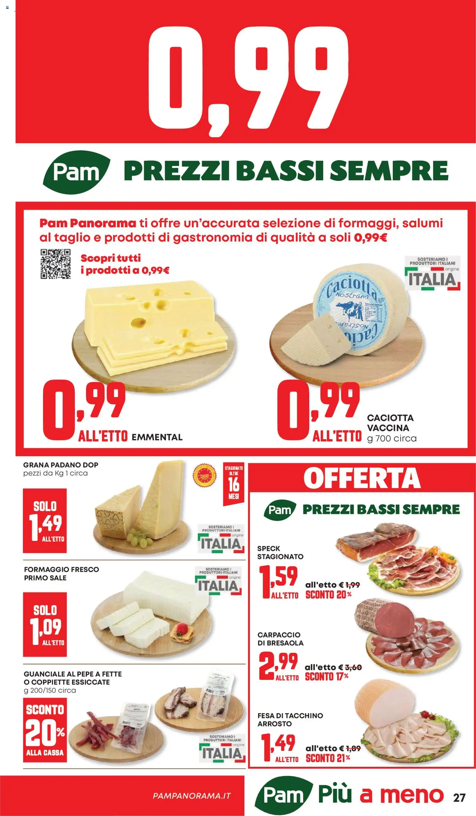 Volantino Panorama del 26.02.2026 | Pagina: 27 | Prodotti: Arrosto, Sale, Tacchino, Emmental