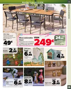 Vista previa Carrefour Jardin válido desde el 13.03.2026 | Página: 9 | Productos: Mesa extensible, Bombilla, Sillón, Jarrón