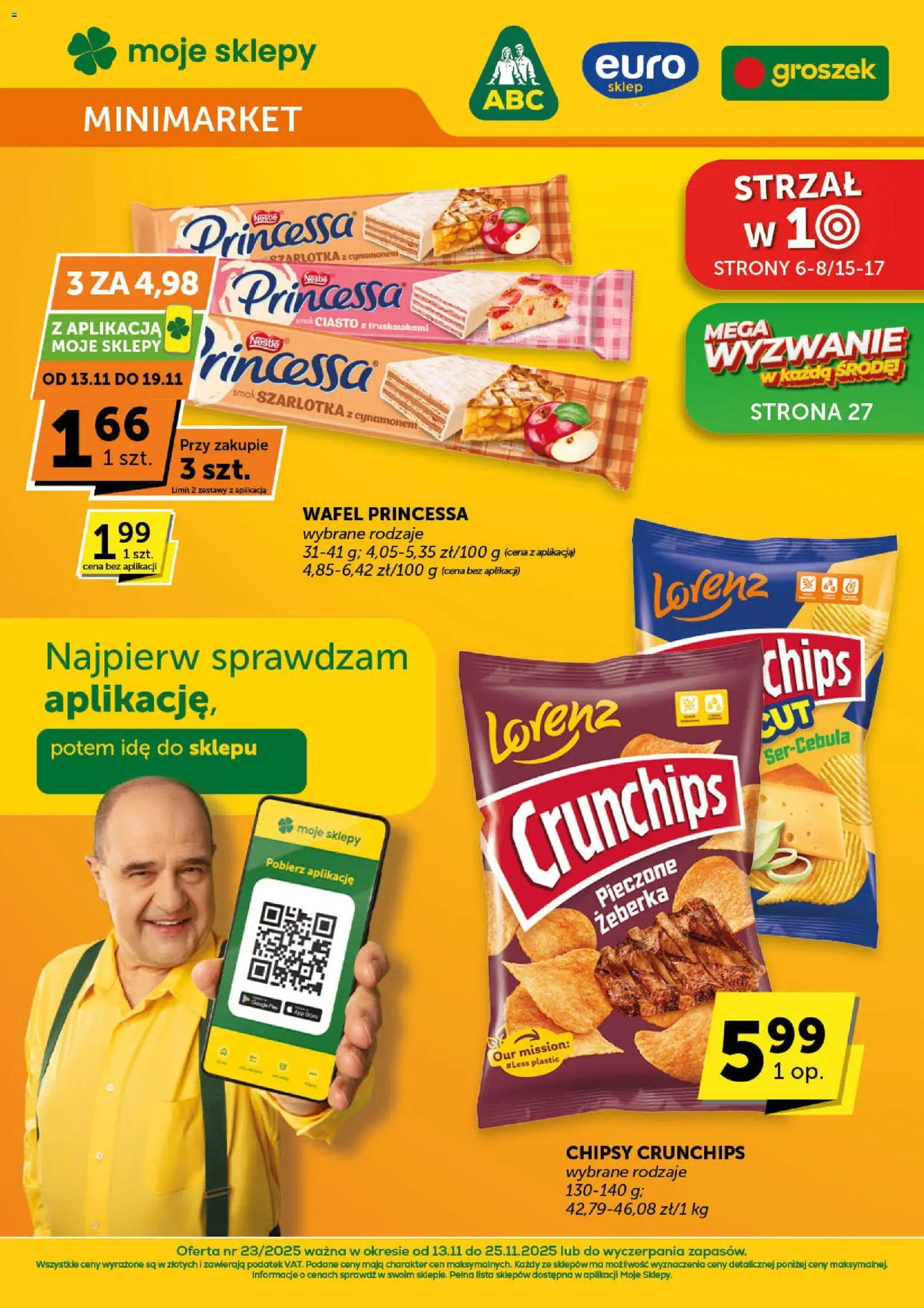 Euro Sklep Gazetka - Minimarket od 13.11.2025 | Strona: 1 | Produkty: Groszek, Chipsy, Ciasto
