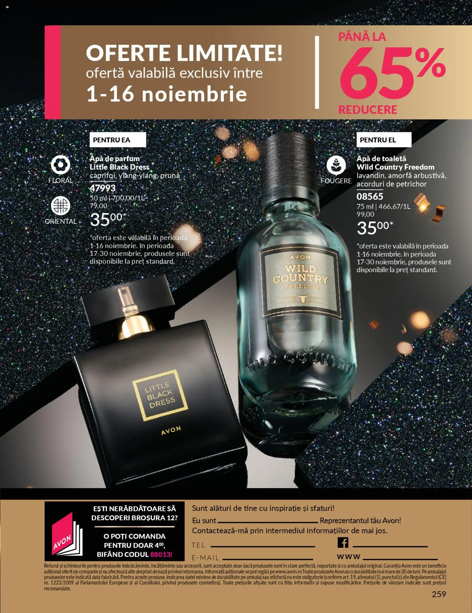 Noul catalog Avon – valabil de la 01.11.2025 | Pagină: 3 | Produse: Toaletă, Apă de toaletă, Bornoz takımı, Apă