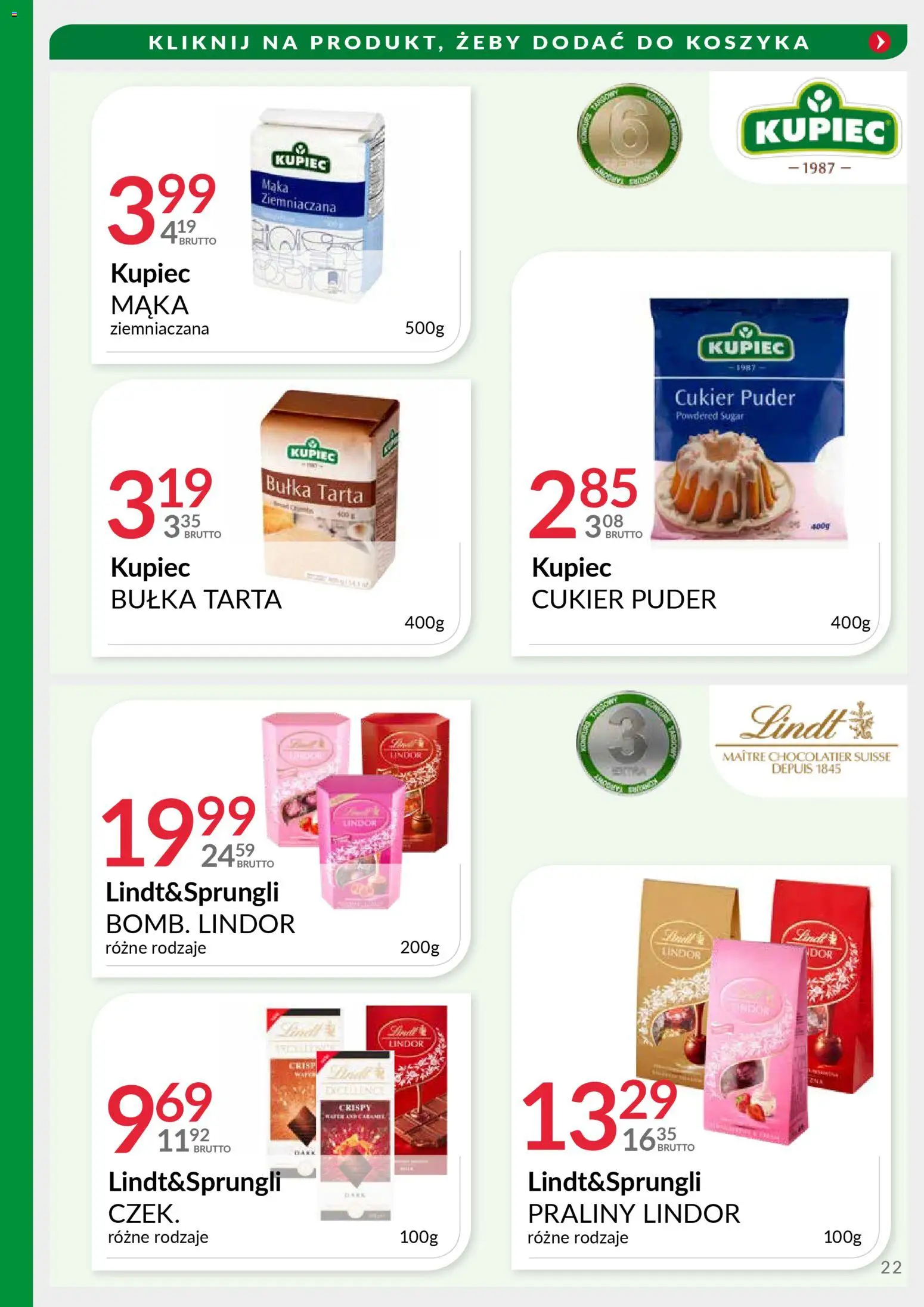 Eurocash Gazetka - Targi Jesień od 17.11.2025 | Strona: 22 | Produkty: Cukier puder, Bułka tarta, Mąka ziemniaczana, Cukier