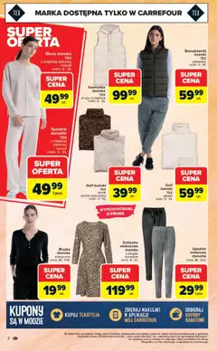 Carrefour Gazetka - Stylowo & promo na jesień od 01.09.2025 | Strona: 2 | Produkty: Bezrękawnik, Bluzka, Kamizelka, Spodnie