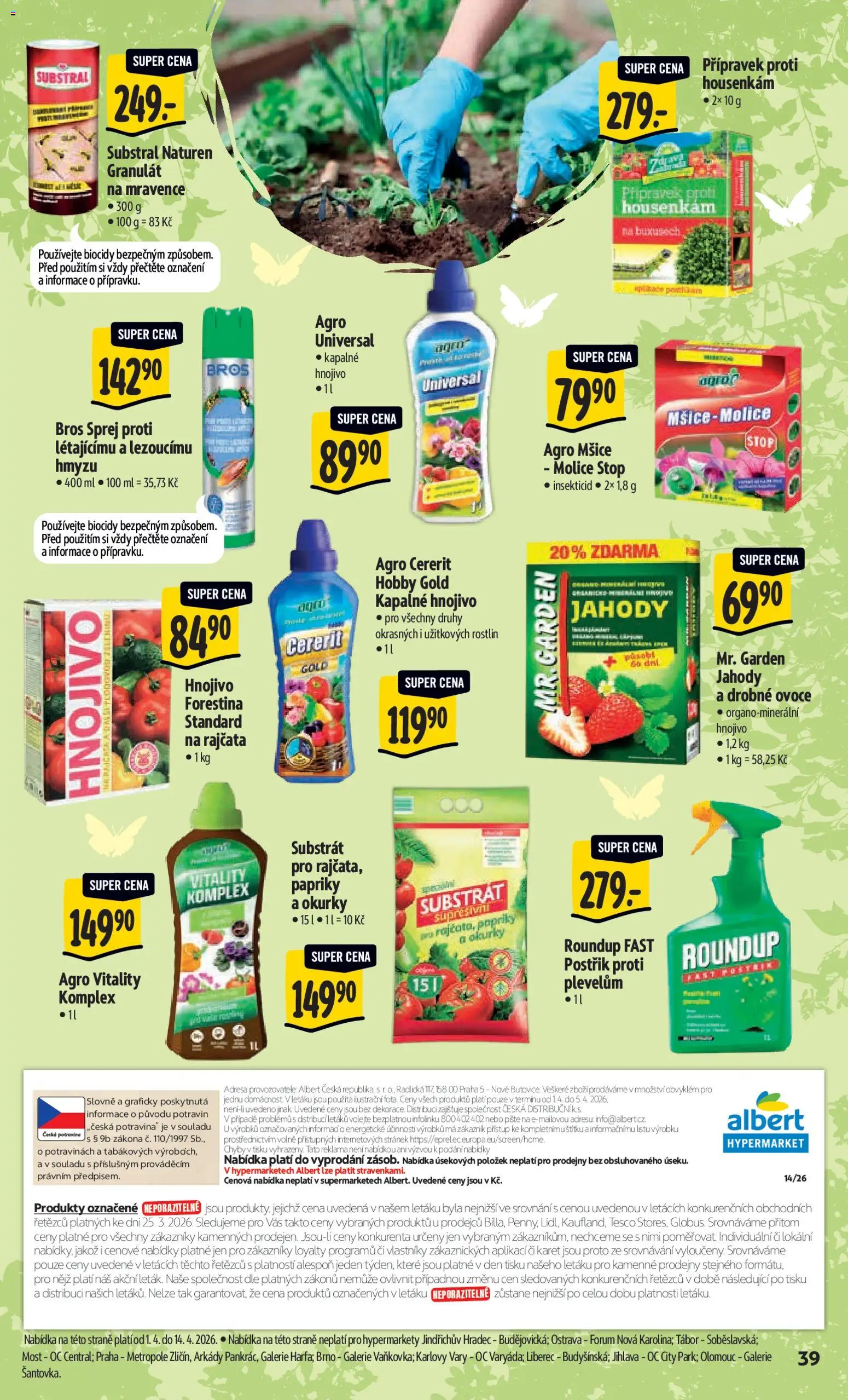 Albert leták - Hypermarket od 01.04.2026 | Strana: 47 | Produkty: Ovoce, Mošt, Jahody, Okurky