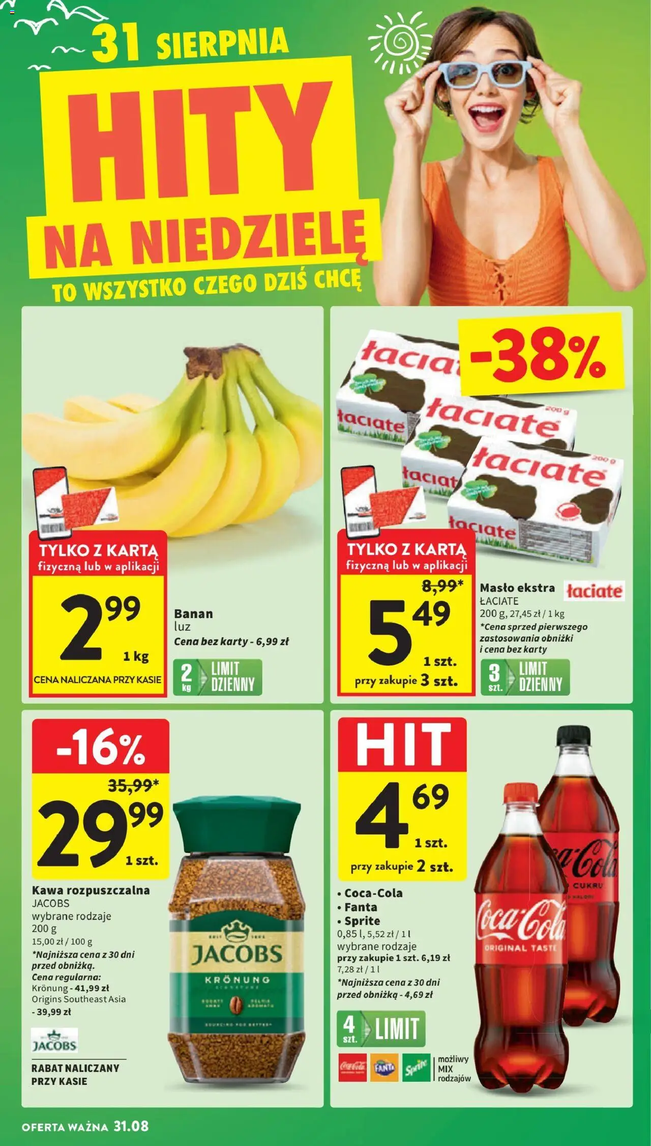 Intermarche Gazetka od 28.08.2025 | Strona: 6 | Produkty: Kawa rozpuszczalna, Masło, Kawa, Banan