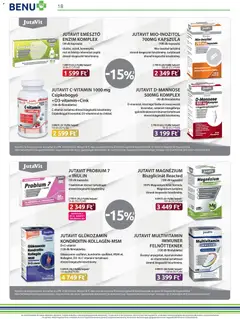 BENU Gyógyszertárak akciós újság - amely érvényes a következő dátumtól: 01.03.2026 | Oldal: 18 | Termékek: Kollagén, Fehérje, Multivitamin