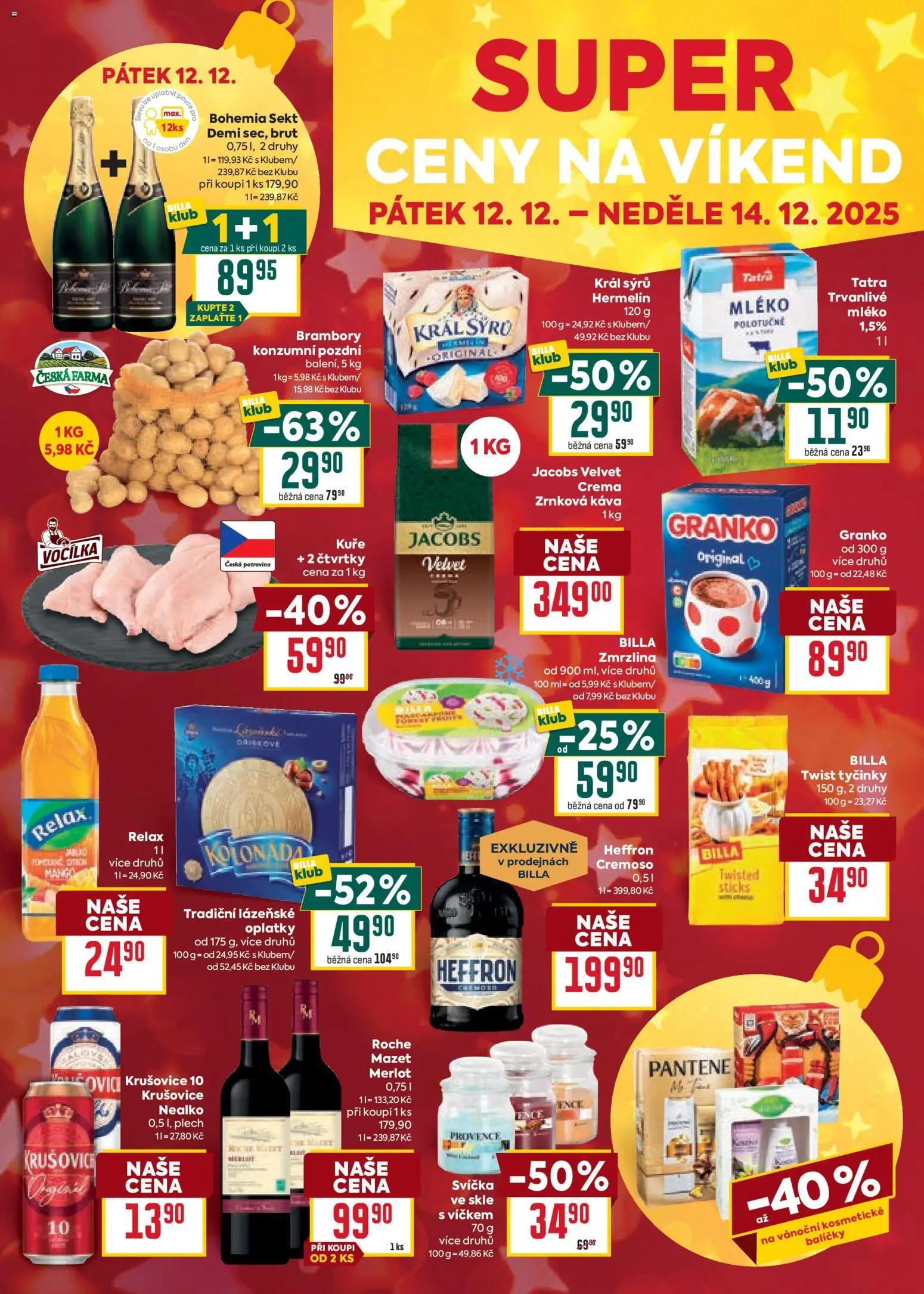 Billa Velký leták od 10.12.2025 | Strana: 41 | Produkty: Plech, Brambory, Krušovice, Lázeňské oplatky