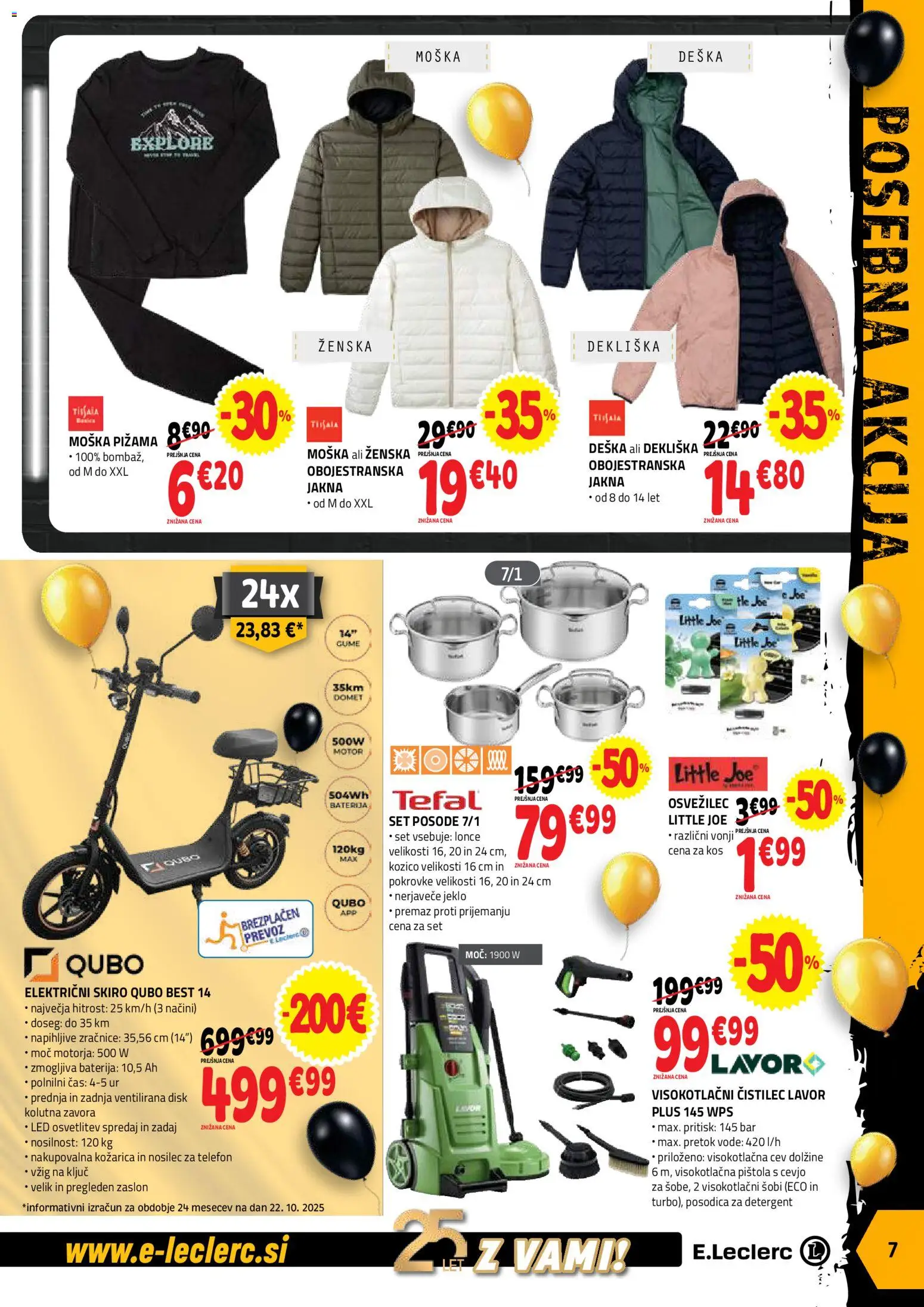 Novi E.leclerc katalog ponudbe – veljaven od 05.11.2025 | Stran: 7 | Izdelki: Telefon, Disk, Kos, Detergent