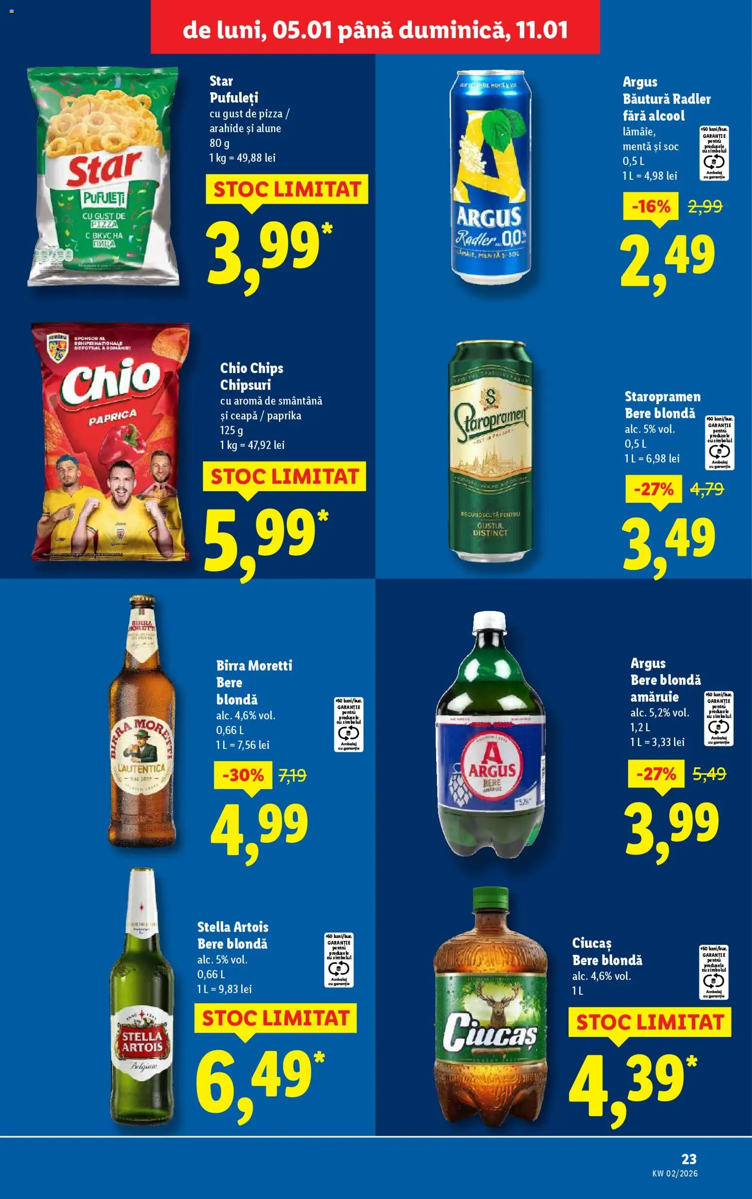 Noul catalog Lidl – valabil de la 05.01.2026 | Pagină: 23 | Produse: Arahide, Alune, Pufuleți, Chipsuri