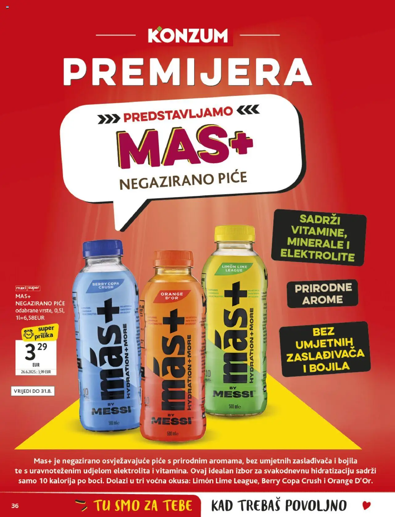 Konzum HR akciós ujság - amely érvényes a következő dátumtól: 13.08.2025 | Oldal: 36 | Termékek: Lime