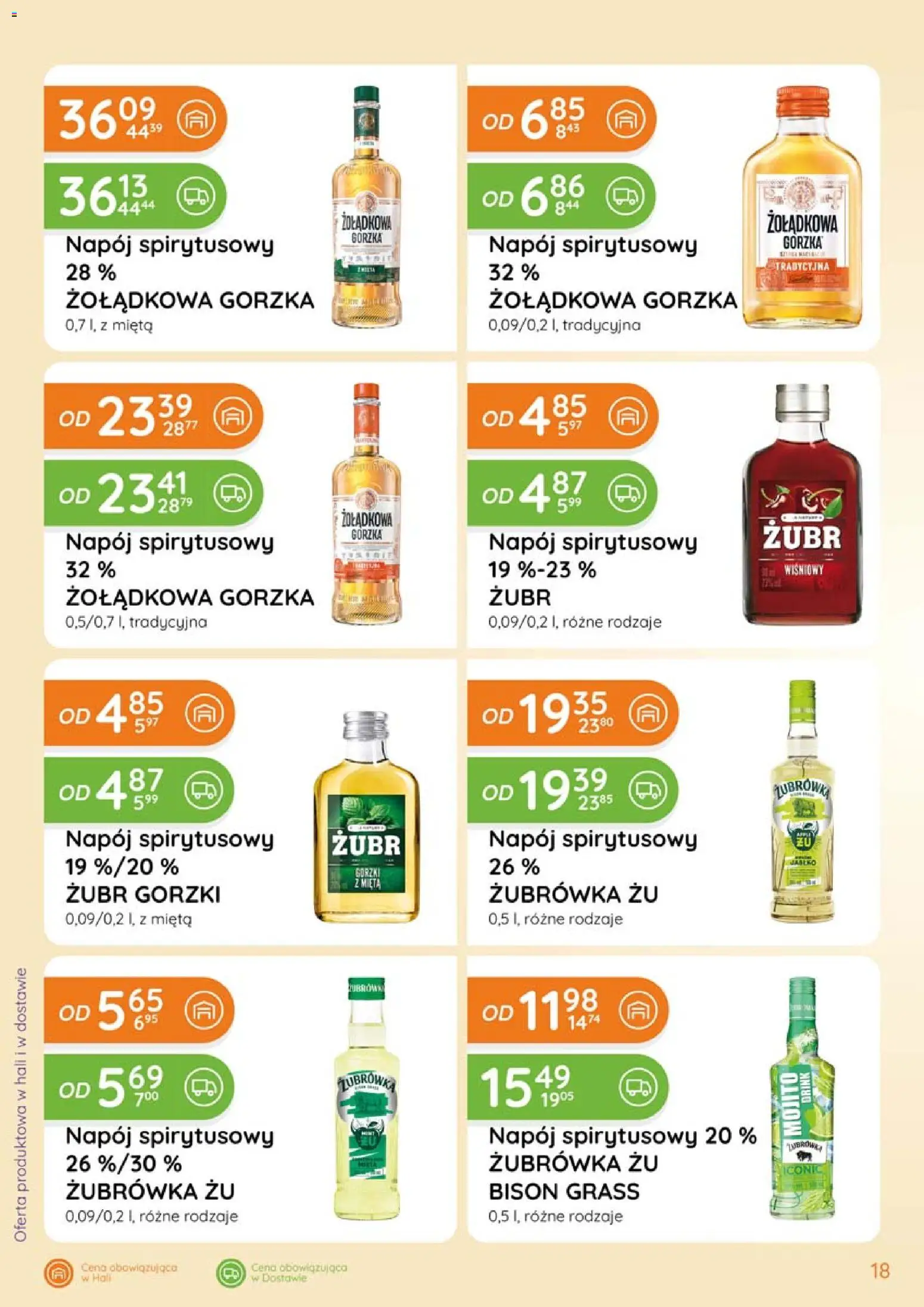 Eurocash Gazetka - Katalog Alkoholowy od 01.02.2026 | Strona: 18 | Produkty: Mięta, Żubrówka