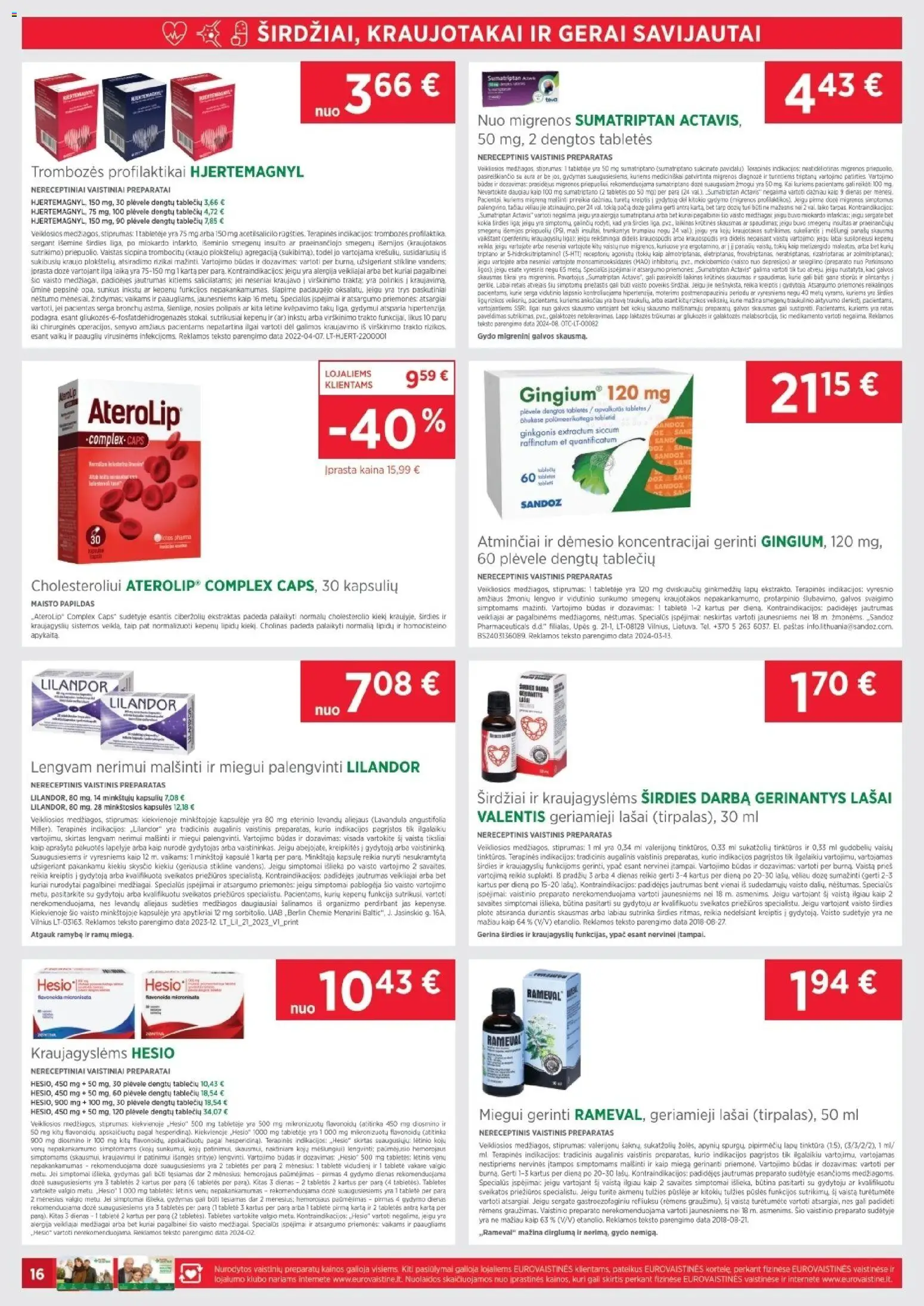 EUROVAISTINĖ akcijos nuo 01.01.2026 | Puslapis: 16
