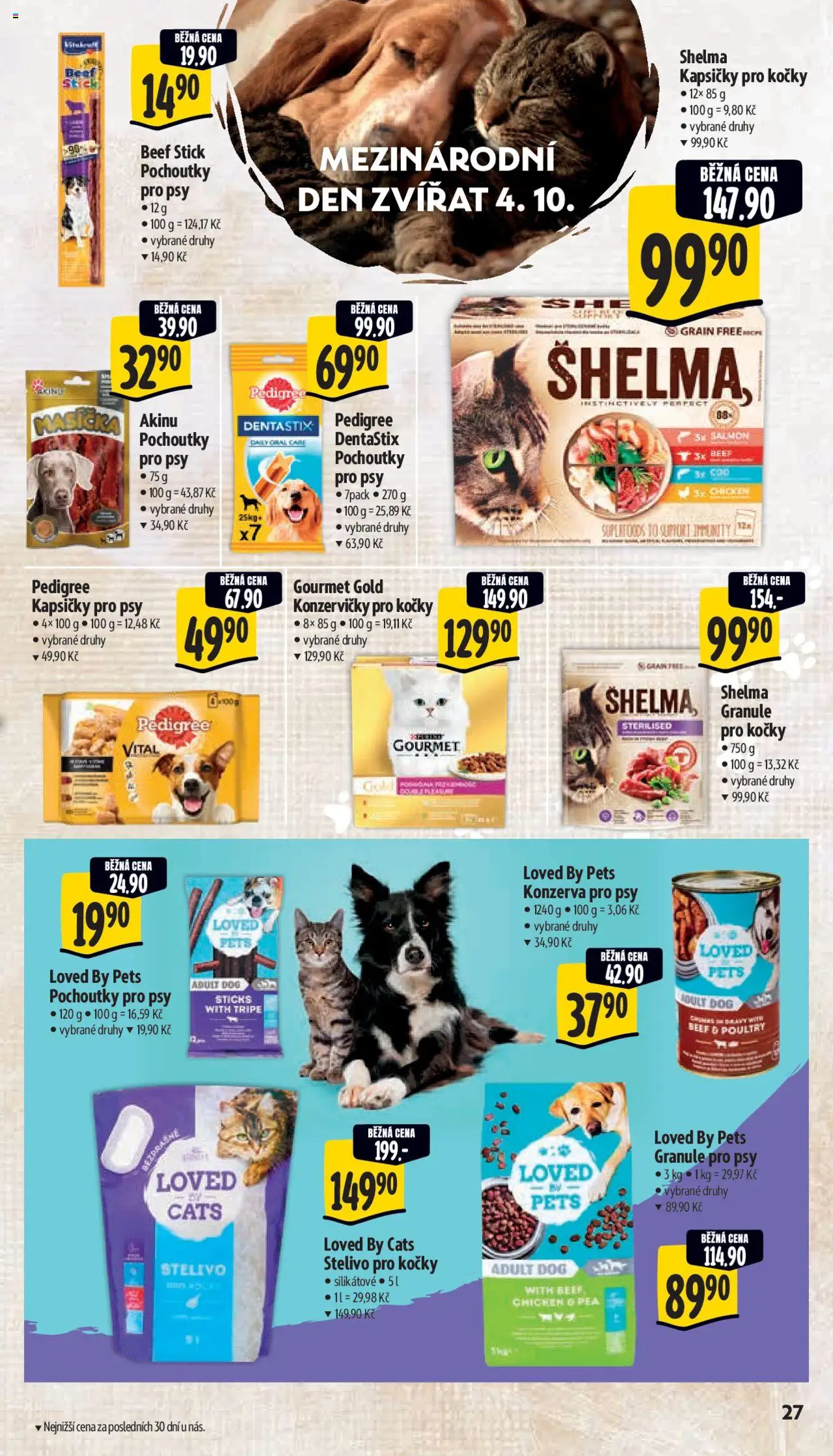 Albert leták - Supermarket od 17.09.2025 | Strana: 35 | Produkty: Granule pro psy, Stelivo pro kočky, Kapsičky pro kočky, Gourmet Gold
