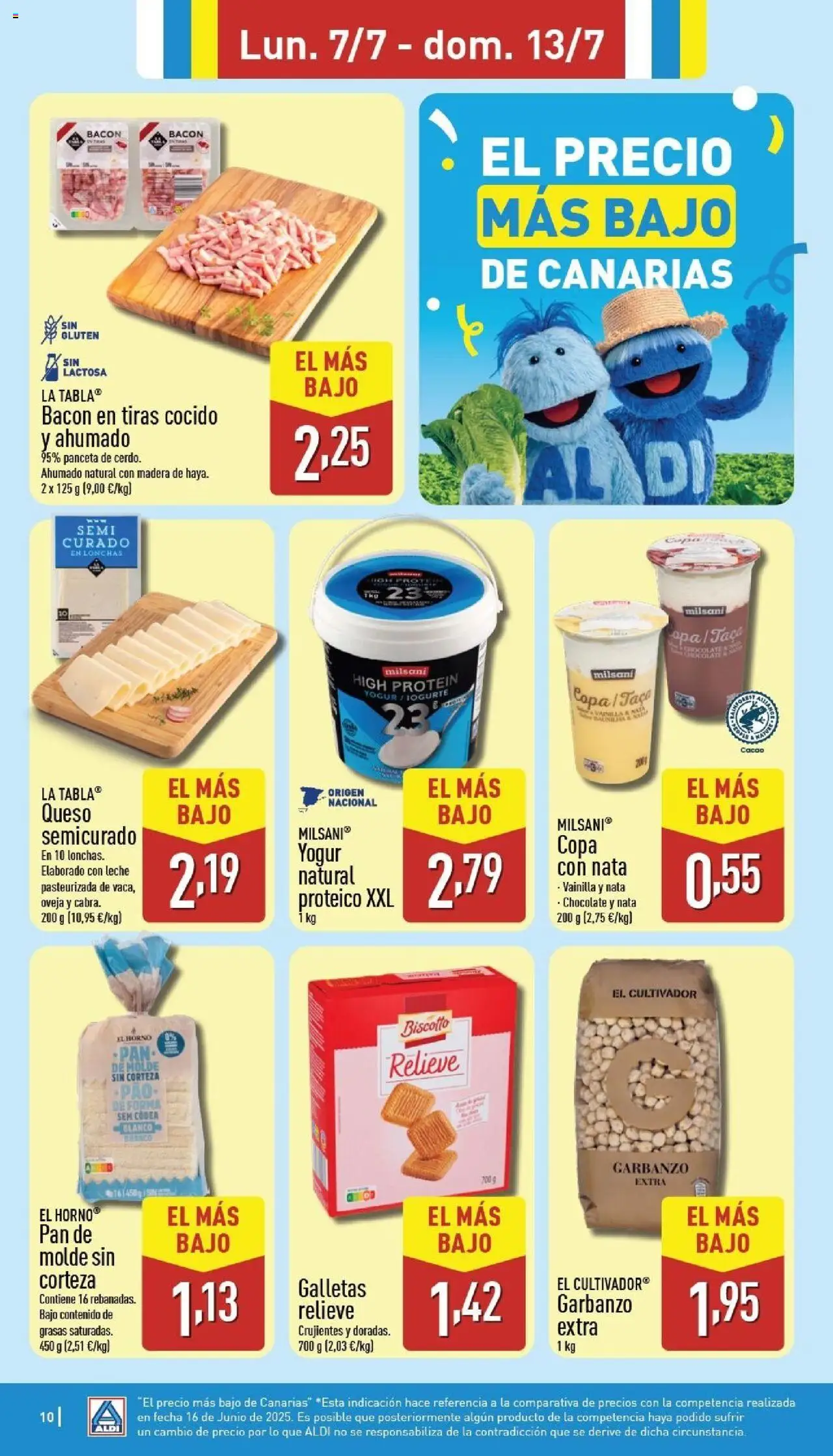 Aldi folleto Canarias │ válido desde el 07.07.2025 | Página: 10 | Productos: Ηλεκτρικός φούρνος, Pan, Pan de molde, Φρυγανιές σικάλεως
