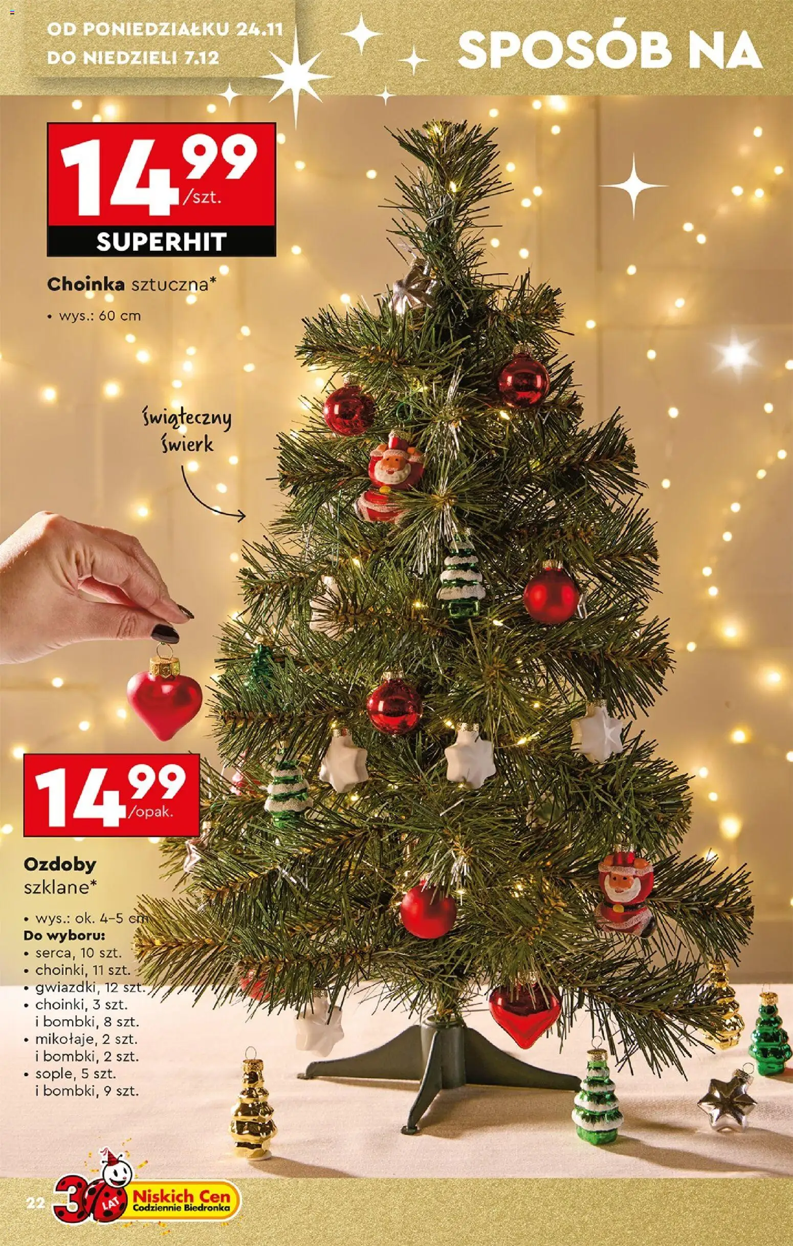 Biedronka Black Friday od 24.11.2025 | Strona: 24 | Produkty: Choinka
