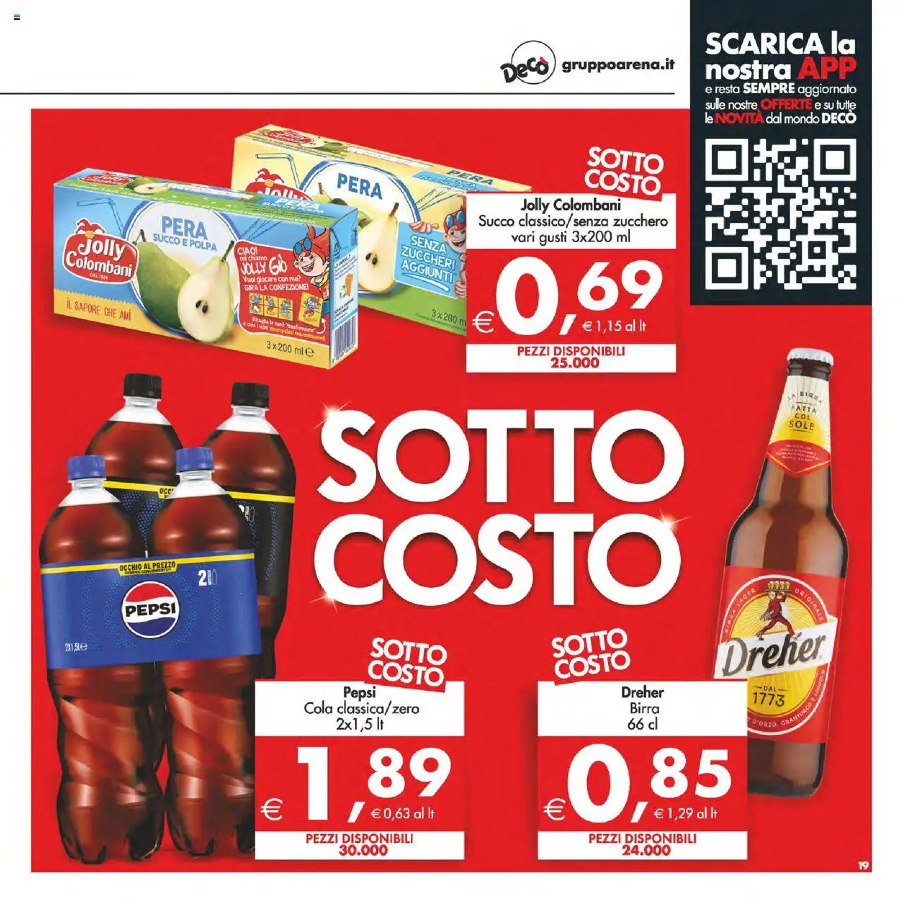 Volantino Decò del 14.10.2025 | Pagina: 24 | Prodotti: Succo, Birra, Zucchero, Pera