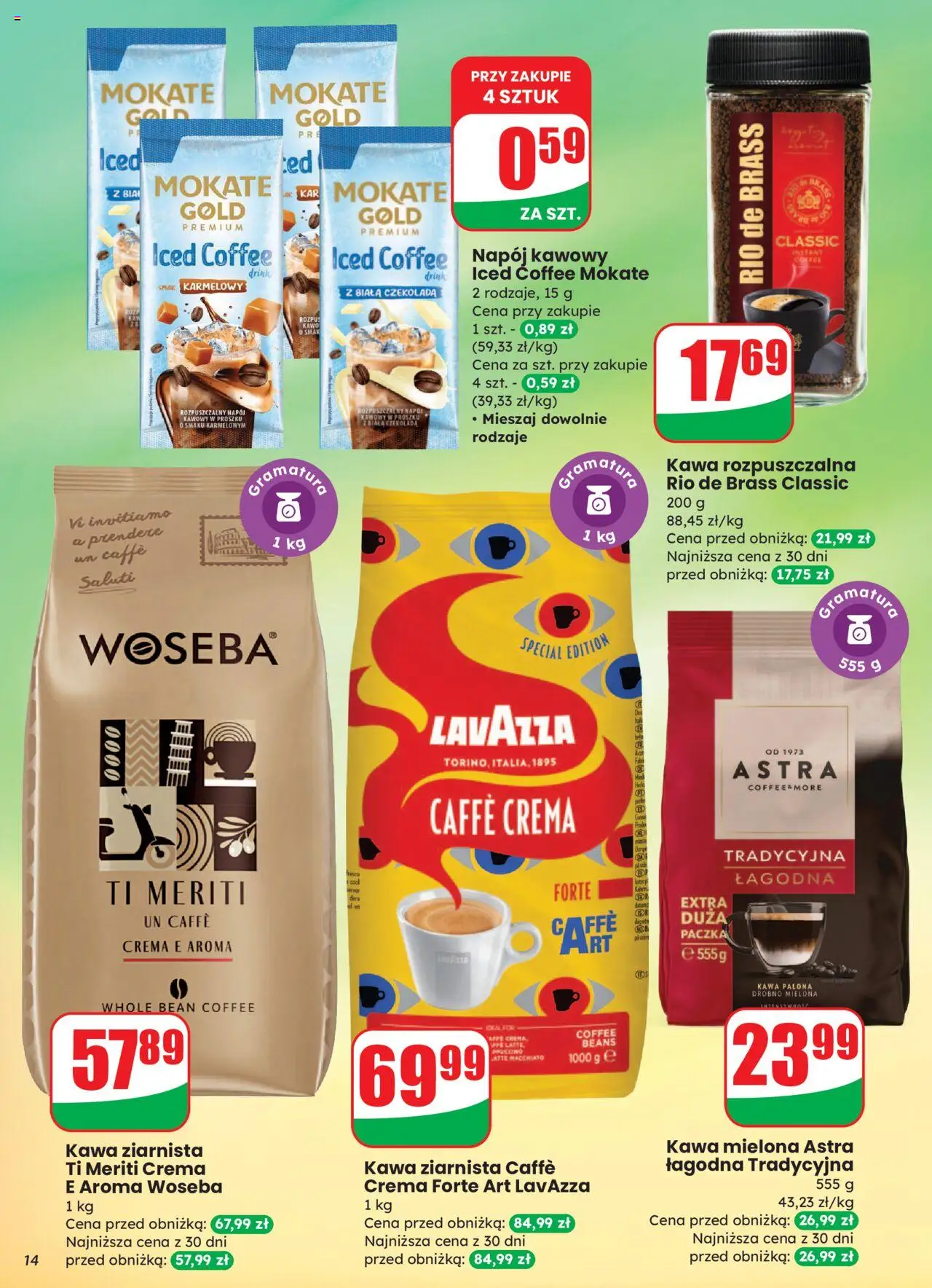 Dino Gazetka od 27.08.2025 | Strona: 14 | Produkty: Kawa ziarnista, Kawa rozpuszczalna, Lavazza, Kawa