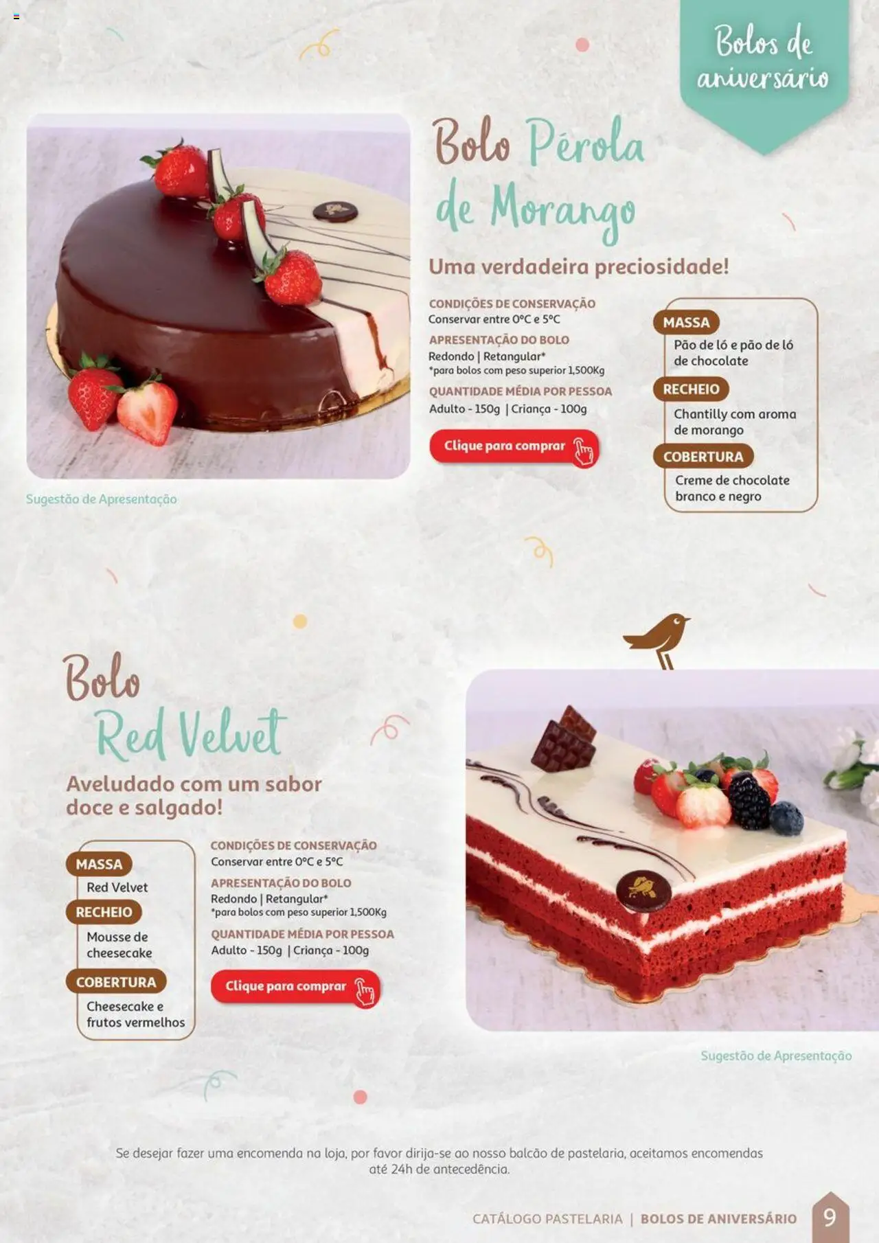 Auchan Catálogo de Pastelaria │ válido de 08.04.2024 | Página: 9 | Produtos: Bolo, Pão, Massa, Creme