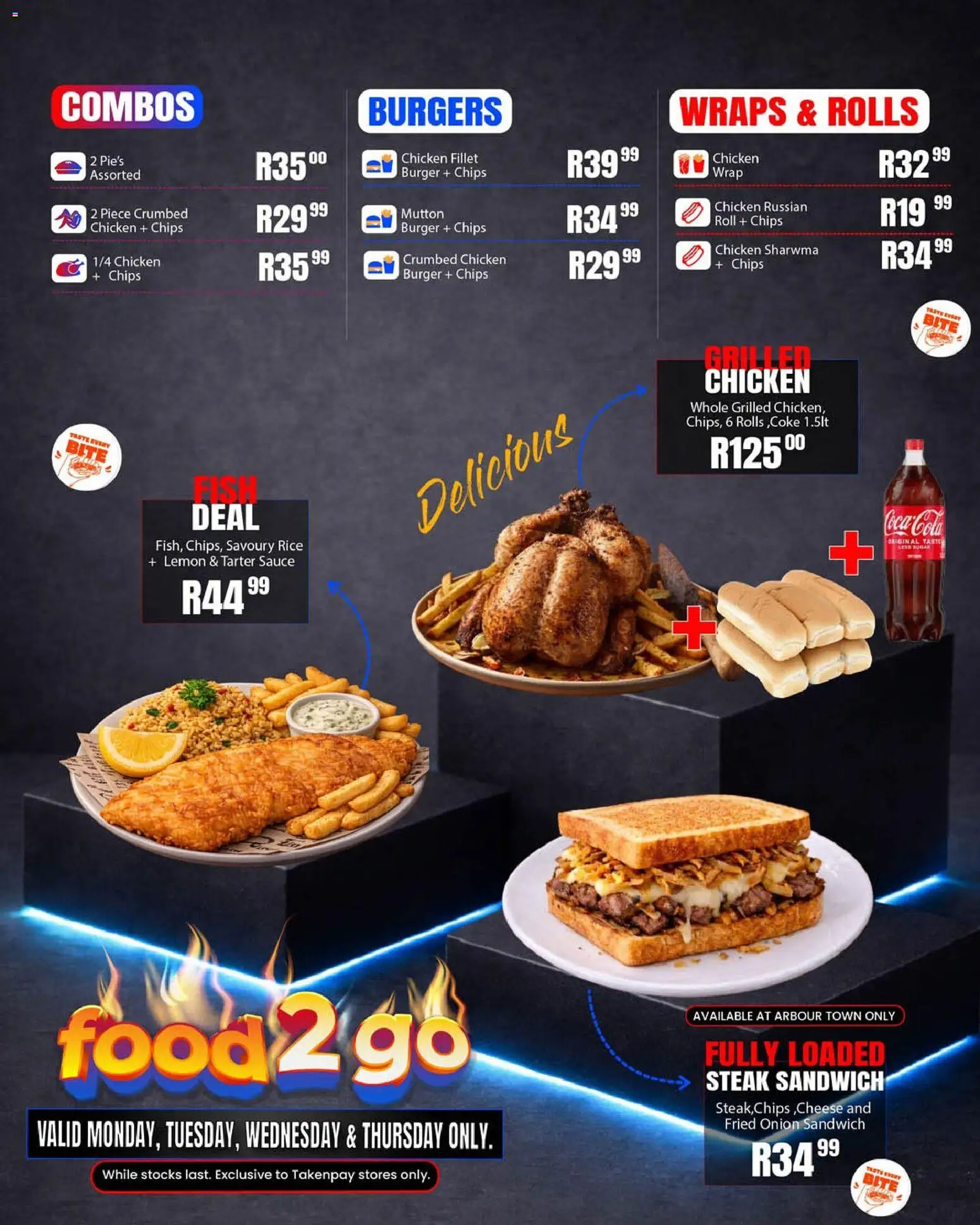 New Take n Pay catalogue – valid from 27.04.2026 | Page: 37 | Products: Fish, Burgers, Chips, Lemon