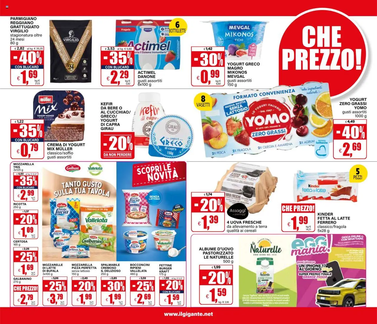 Volantino Il Gigante del 13.10.2025 | Pagina: 33 | Prodotti: Cereali, Parmigiano reggiano, Amarena, Terra