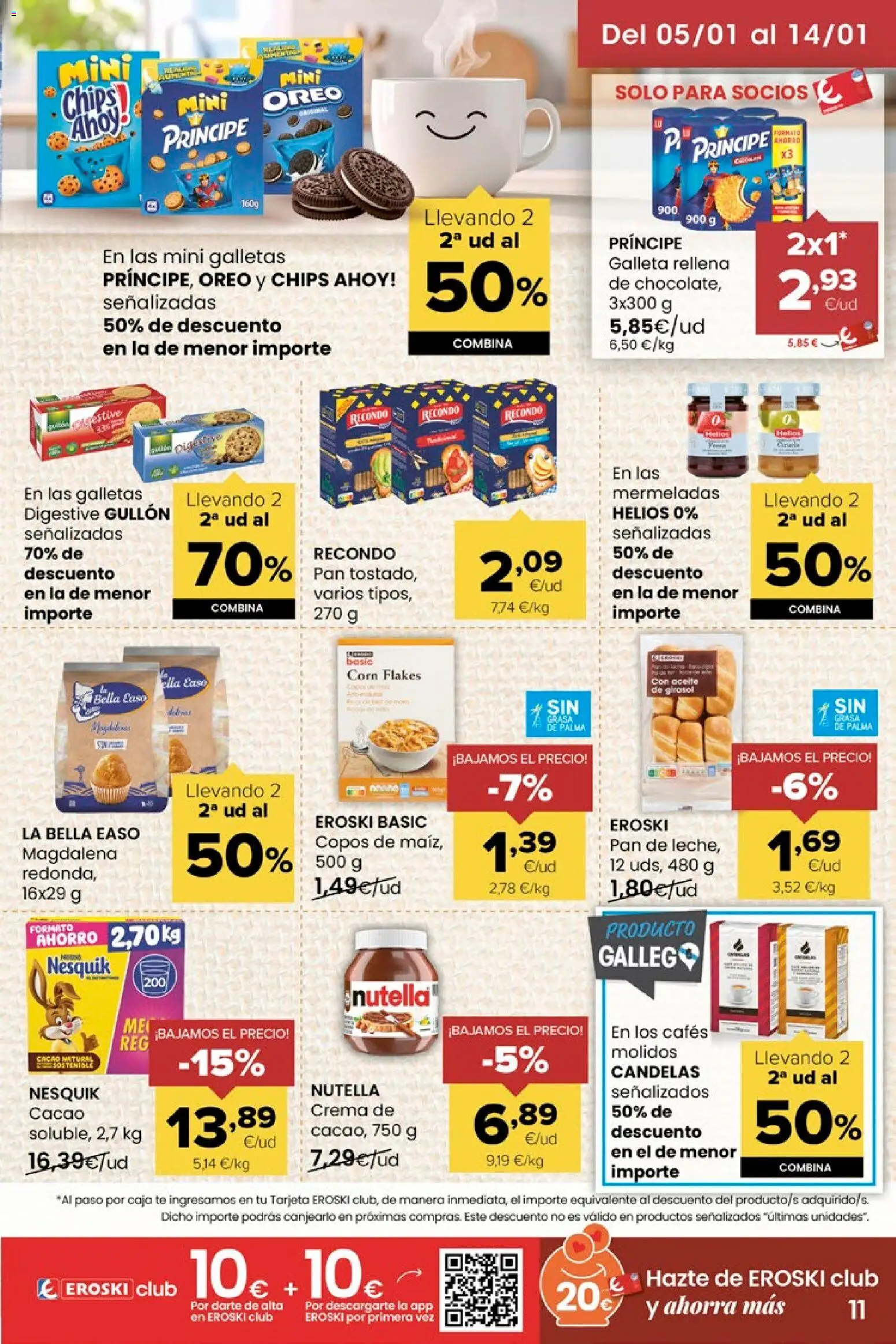 Eroski - Feliz día de Reyes │ válido desde el 05.01.2026 | Página: 11 | Productos: Pan, Galletas, Copos, Φρυγανιές σικάλεως