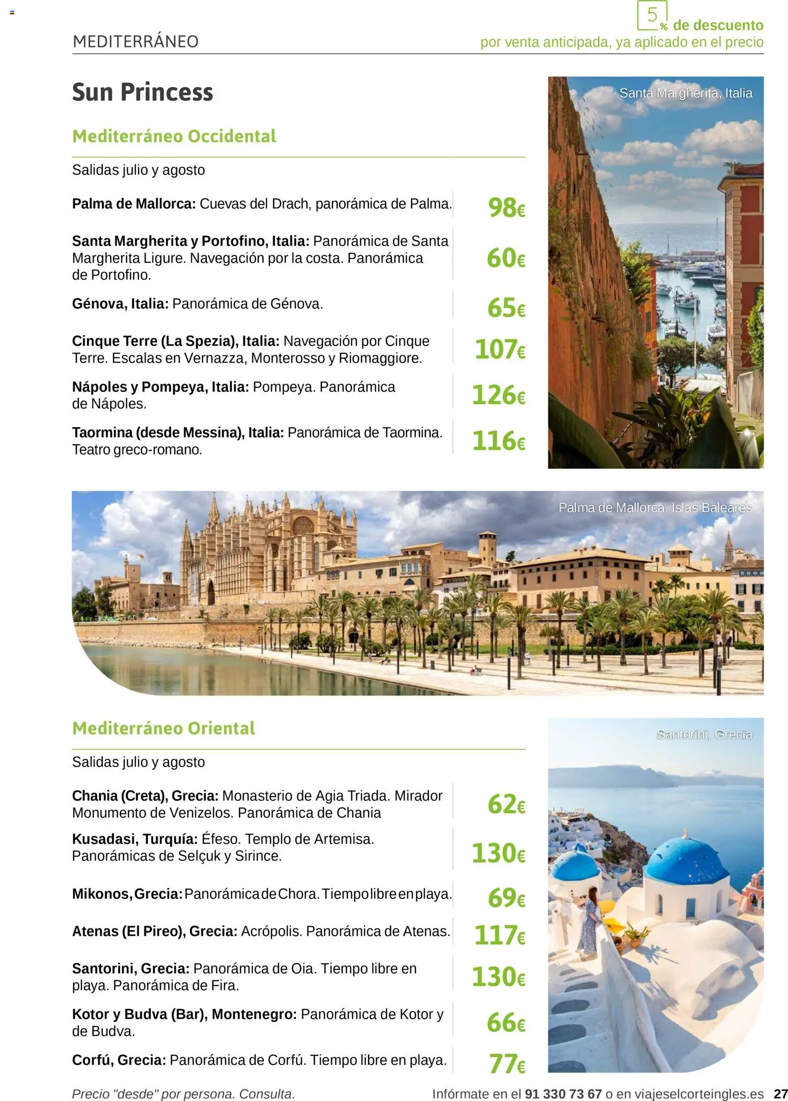 Viajes El Corte Inglés Excursiones Cruceros │ válido desde el 18.03.2026 | Página: 27 | Productos: Navegación