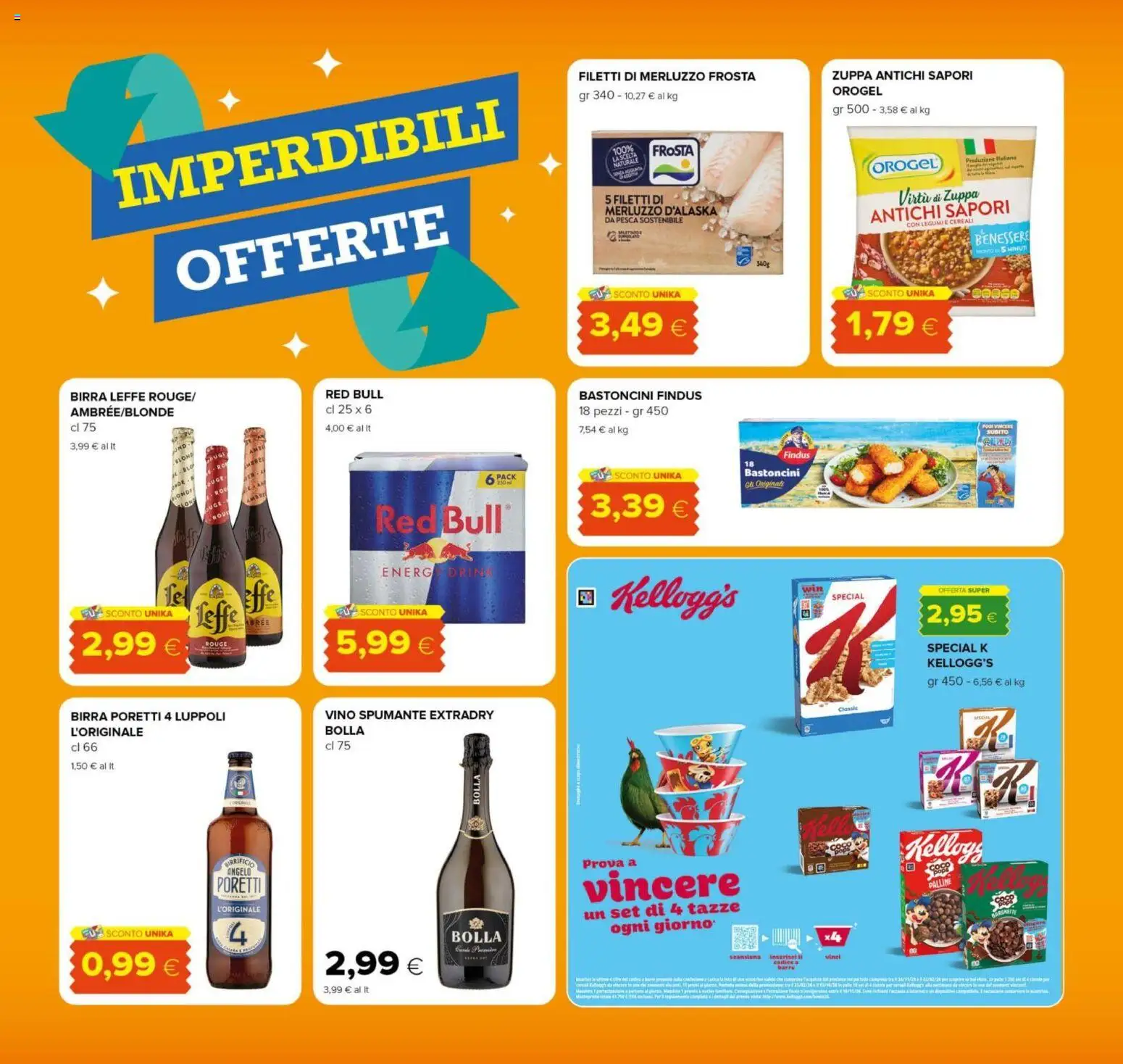 Volantino Oasi del 12.02.2026 | Pagina: 6 | Prodotti: Calice, Birra, Merluzzo, Red Bull