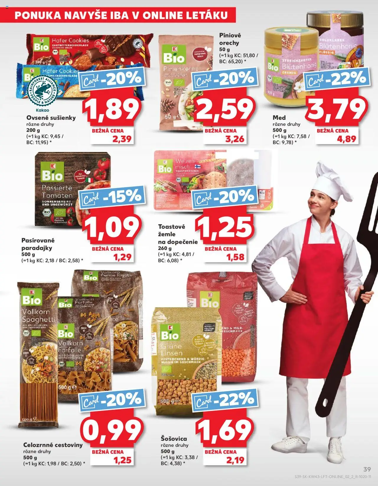 Nové Kaufland akcie – leták je platný od 23.10.2025 | Strana: 39 | Produkty: Paradajky, Orechy, Med, Kakao