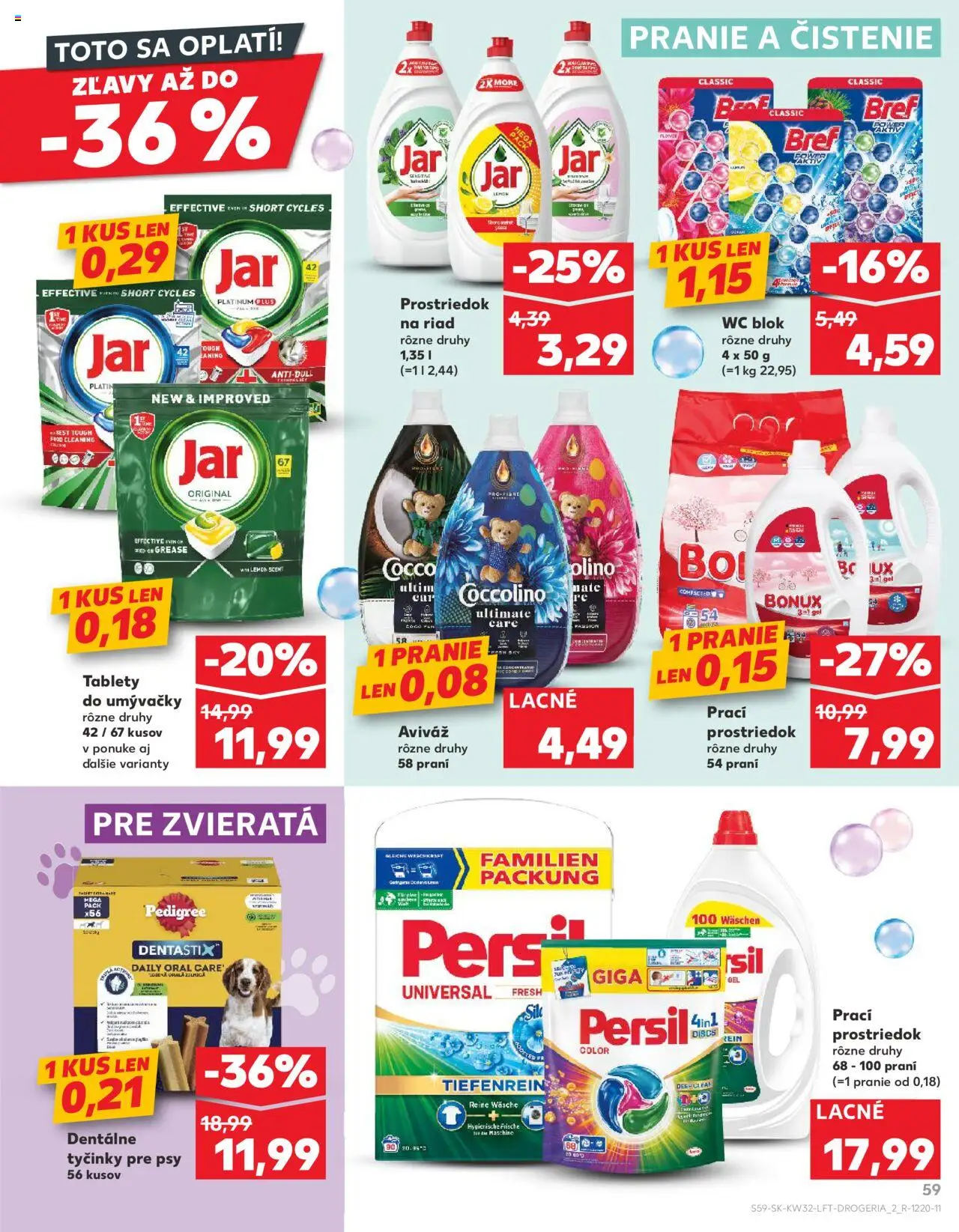 Kaufland SK akciós ujság - amely érvényes a következő dátumtól: 07.08.2025 | Oldal: 59 | Termékek: Coccolino, Persil, WC