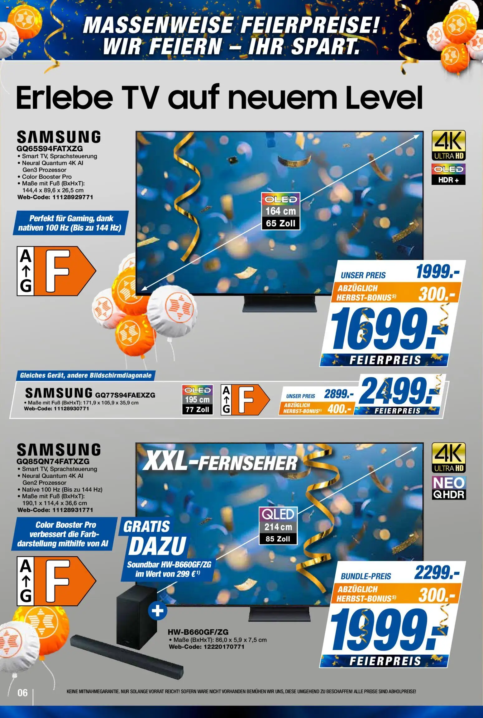 Expert  Aktuelle Beilage – gültig ab 24.10.2025 | Seite: 6 | Produkte: Samsung, Soundbar, TV