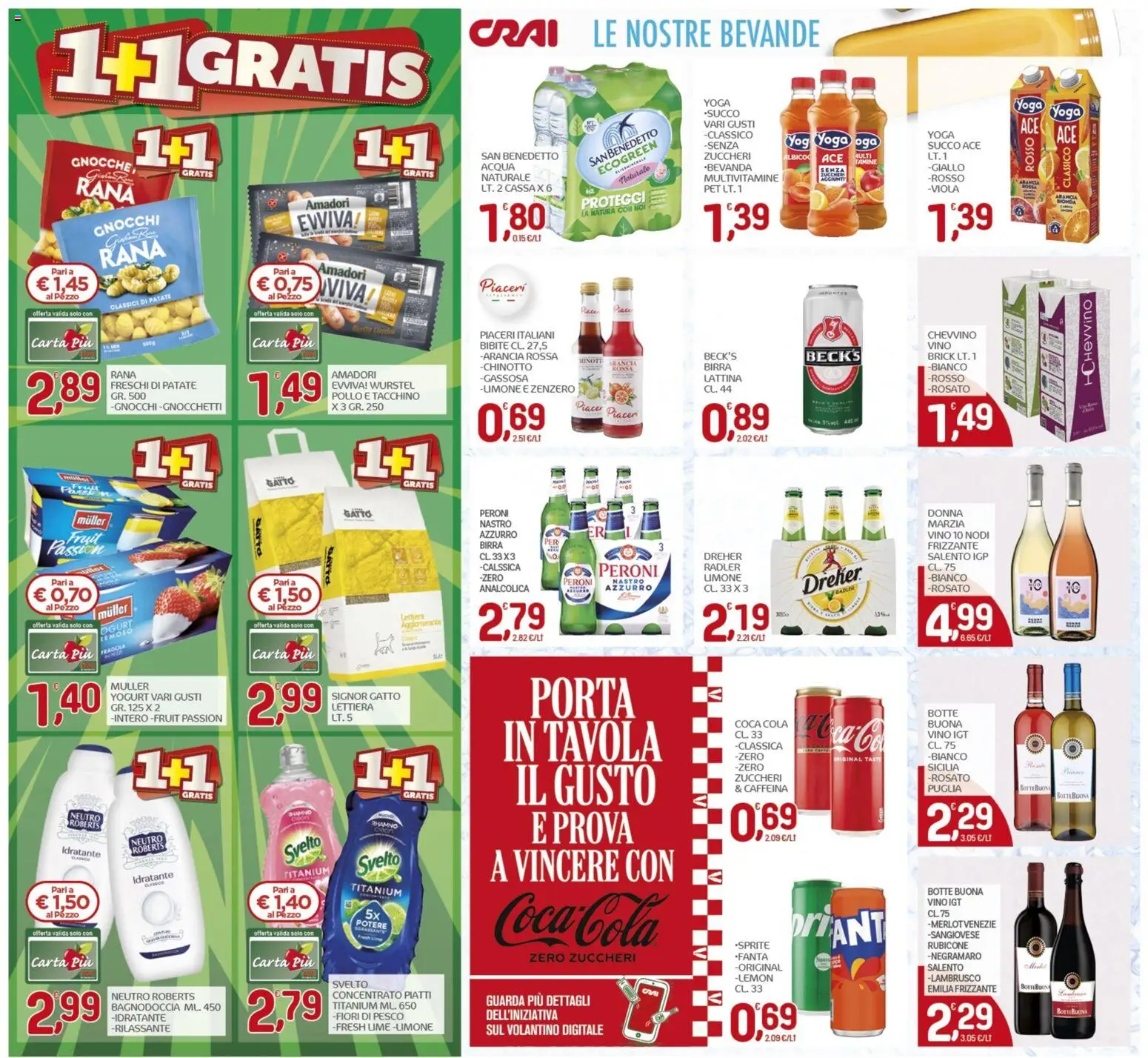 Volantino CRAI del 19.03.2026 | Pagina: 3 | Prodotti: Succo, Limone, Wurstel, Coca Cola