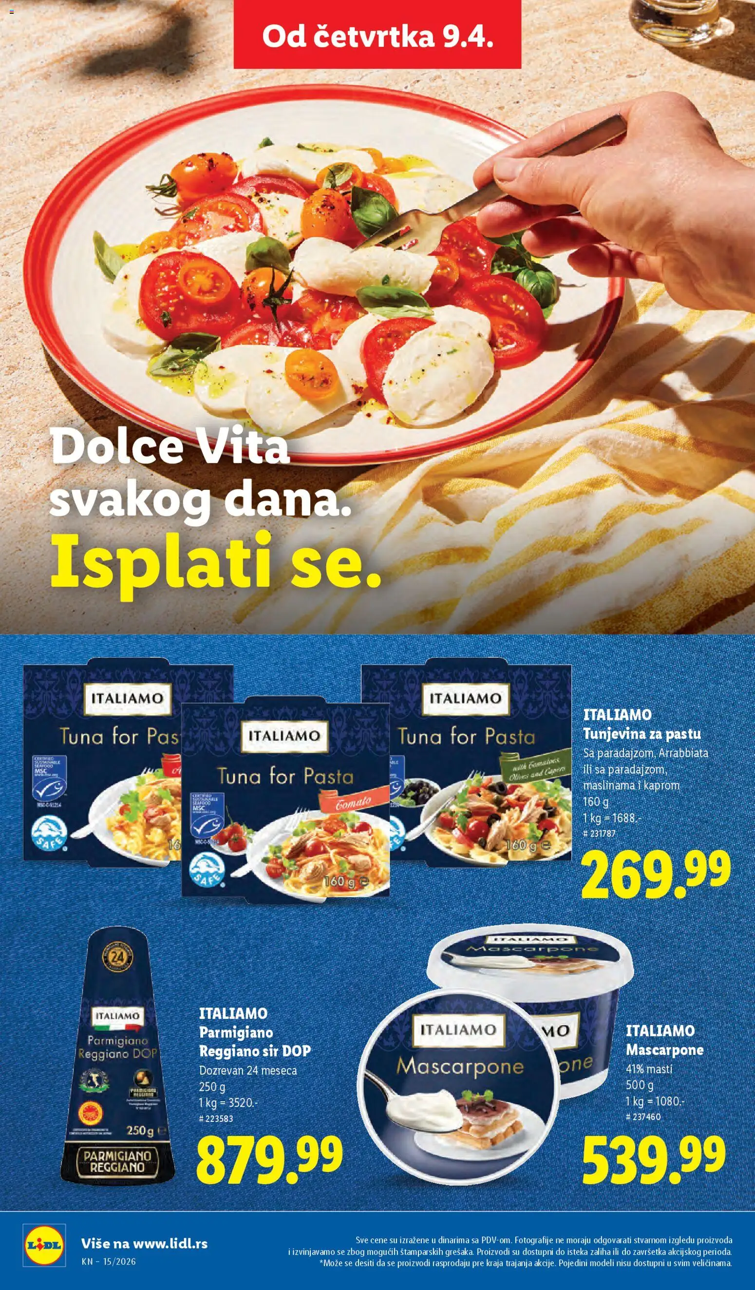 Lidl katalog - važi od 09.04.2026 | Strana: 52 | Proizvode: Sir, Mascarpone