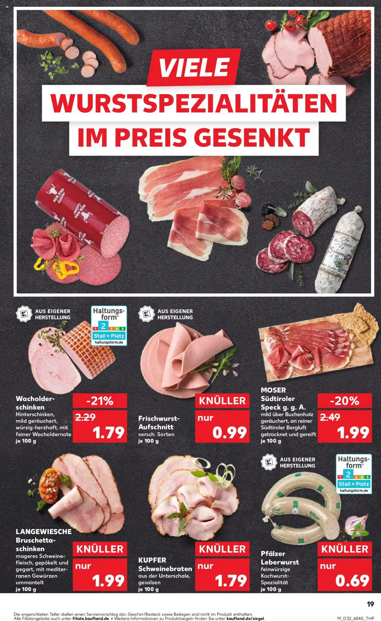 Kaufland prospekt Hamburg	 - gültig ab dem 07.08.2025 | Seite: 19 | Produkte: Schinken
