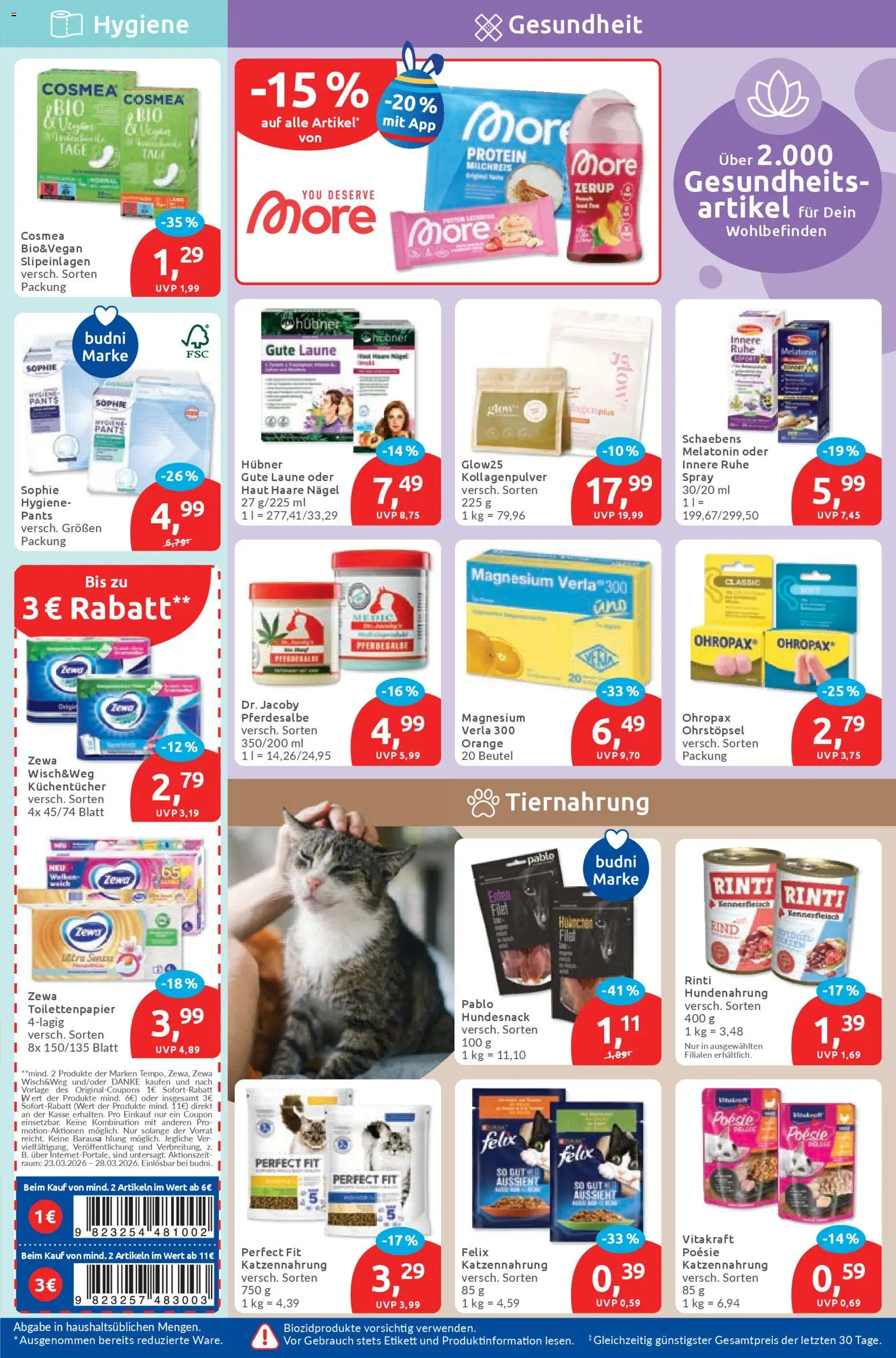 Budni Prospekt – gültig ab 23.03.2026 | Seite: 5 | Produkte: Zewa, Toilettenpapier