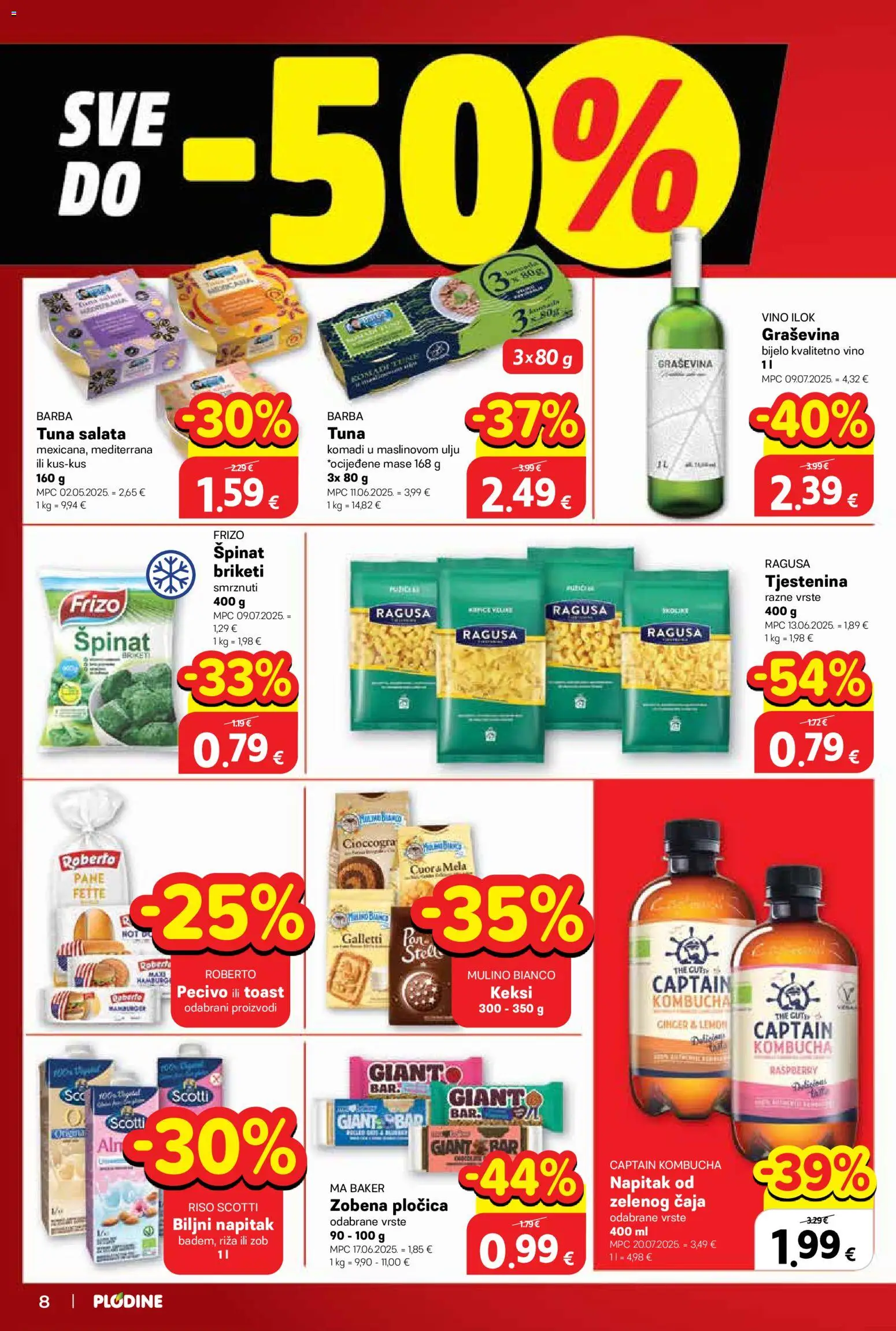 Plodine katalog | vrijedi od 04.03.2026 | Stranica: 8 | Proizvodi: Keksi, Vino, Tjestenina, Salata