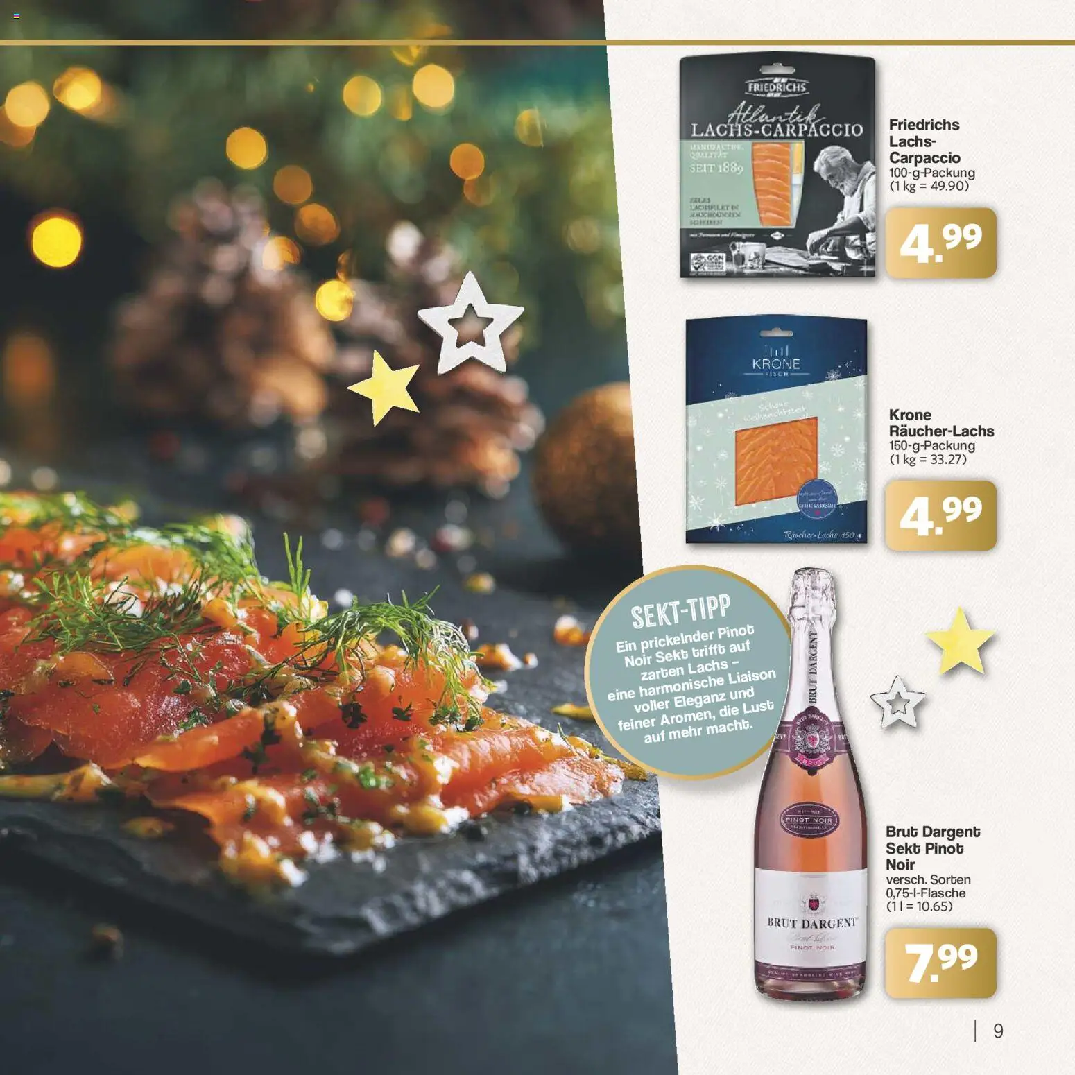 Famila Nordwest - Festliche Momente – gültig ab 24.11.2025 | Seite: 9 | Produkte: Sekt, Lachs, Räucherlachs, Brut dargent