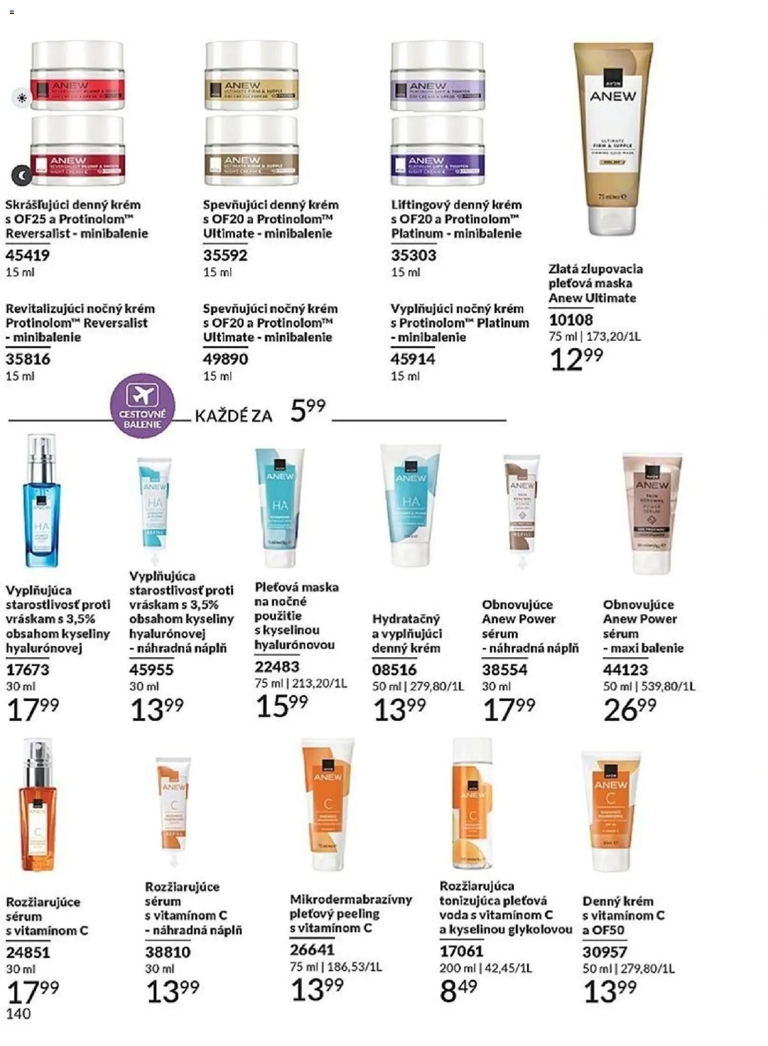 Nové Avon akcie – leták je platný od 01.12.2025 | Strana: 140 | Produkty: Maska, Peeling, Krém, Voda