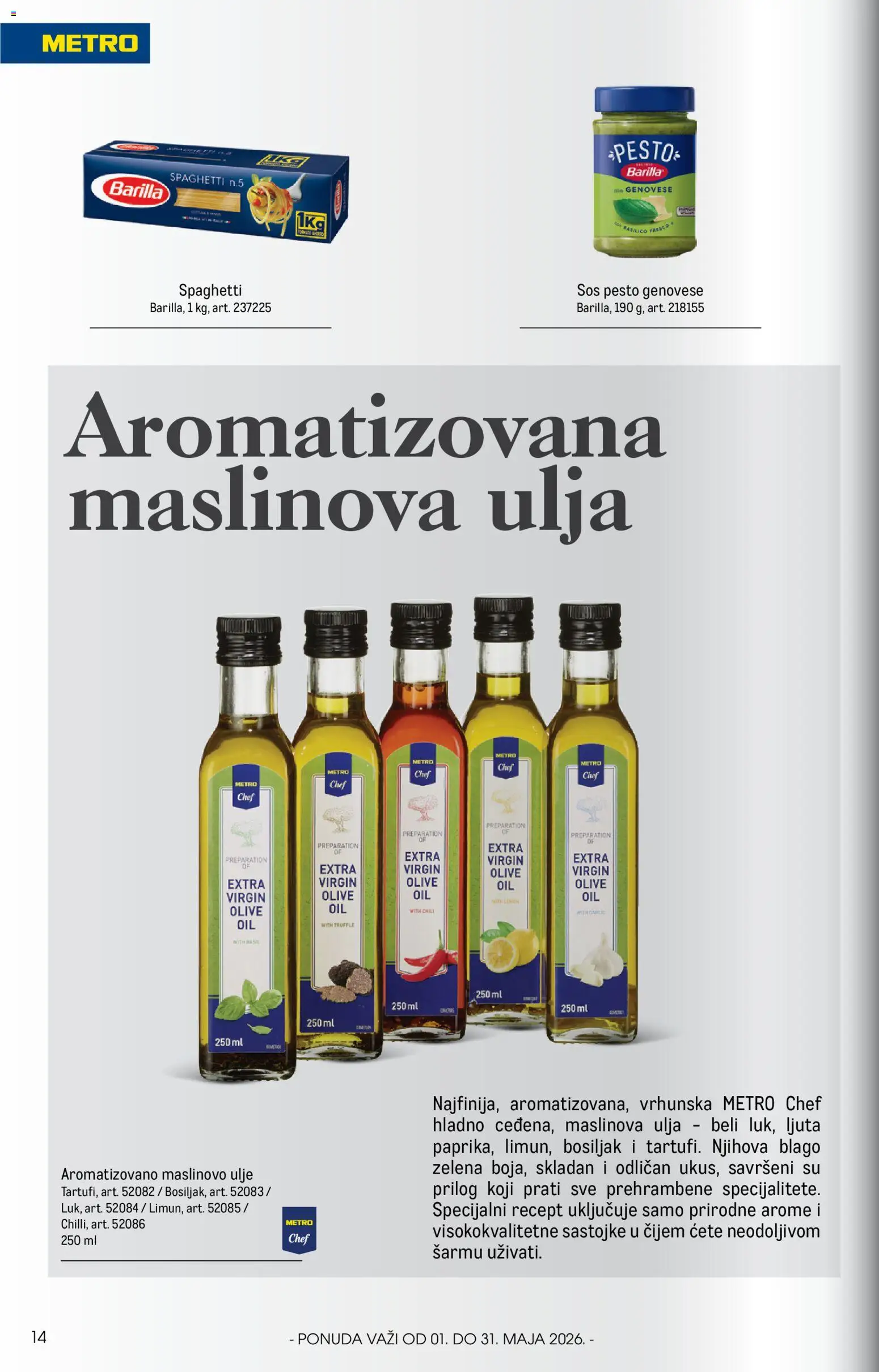 Metro katalog - važi od 01.05.2026 | Strana: 14 | Proizvode: Pesto, Sos, Ulje, Maslinovo ulje
