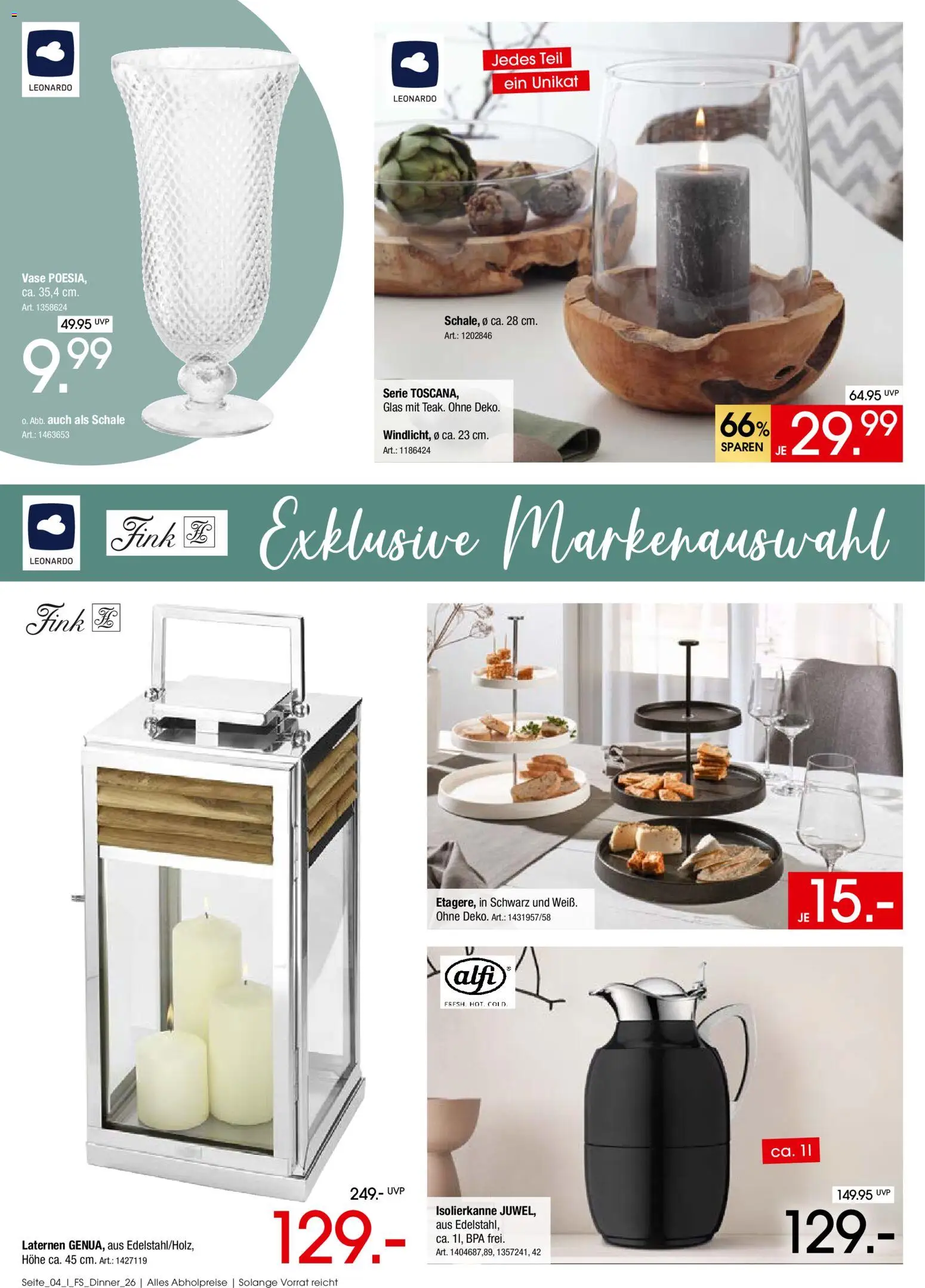 Zurbrüggen Tischgeschirr Spezial – gültig ab 10.03.2026 | Seite: 4 | Produkte: Vase