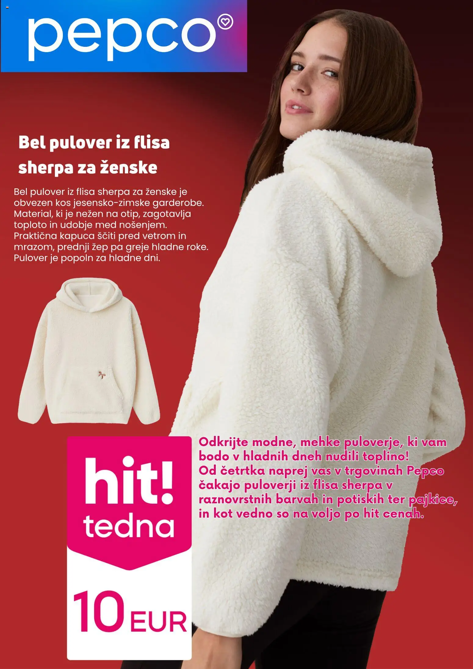 Novi Pepco katalog ponudbe – veljaven od 30.10.2025 | Stran: 1 | Izdelki: Kos, Pulover