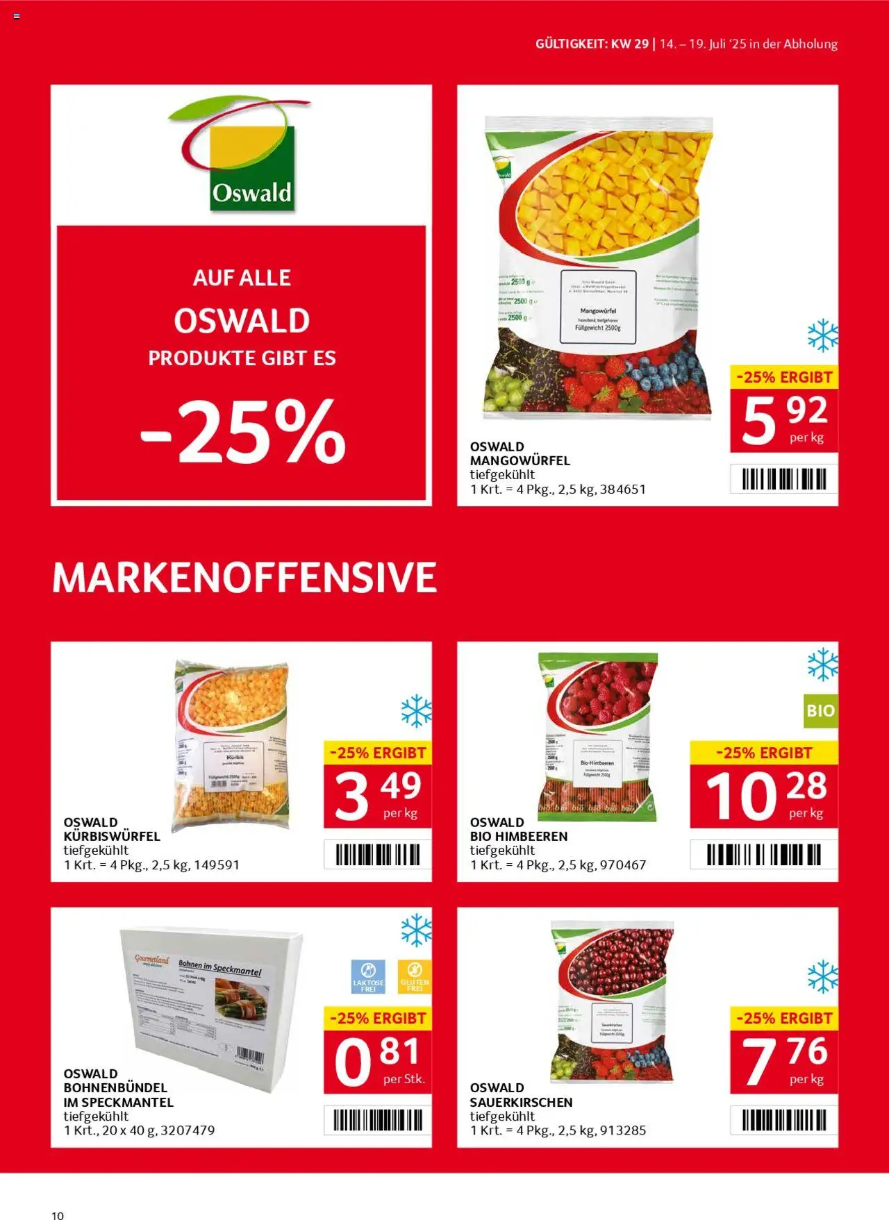 Transgourmet Flugblatt gültig ab 13.07.2025 | Seite: 10 | Produkte: Kürbis