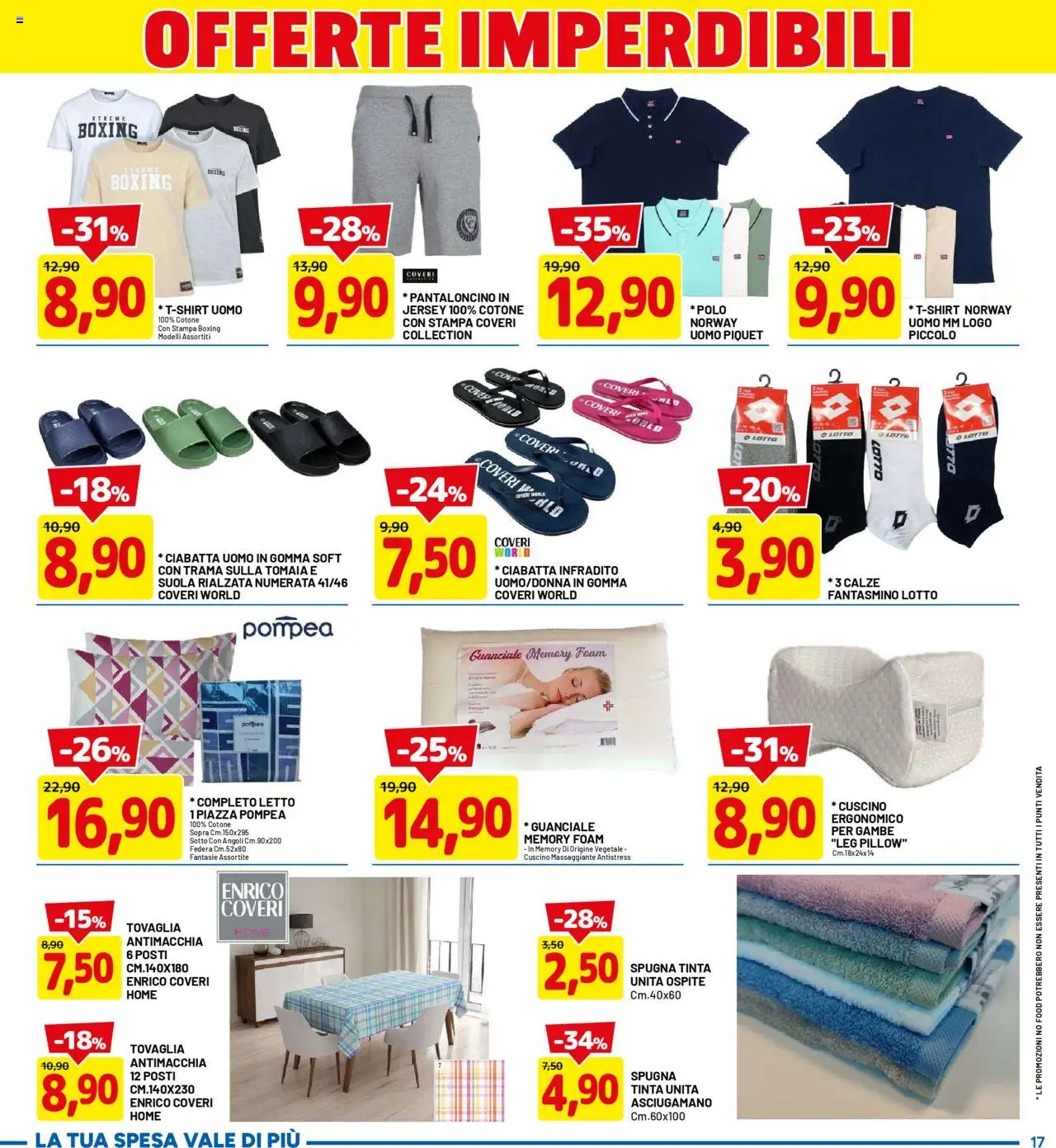Volantino D Più del 04.08.2025 | Pagina: 17 | Prodotti: Spugna, Polo, Stampa, Cuscino