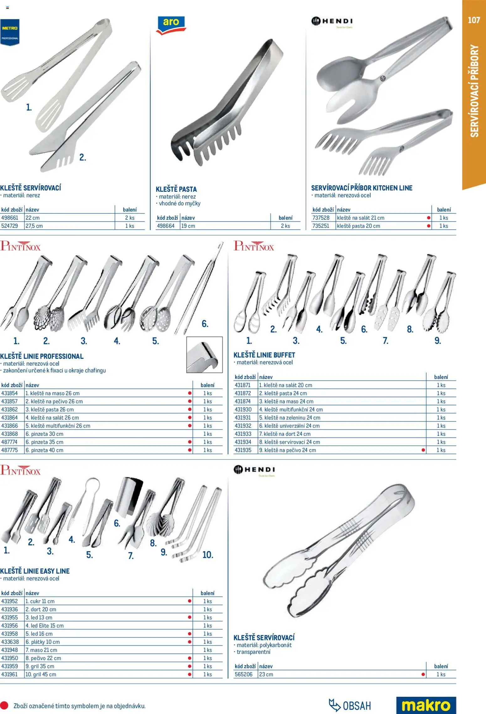 Makro leták - Gastro vybavení a zařízení od 01.02.2026 | Strana: 107 | Produkty: Salát, Maso, Dort, LED