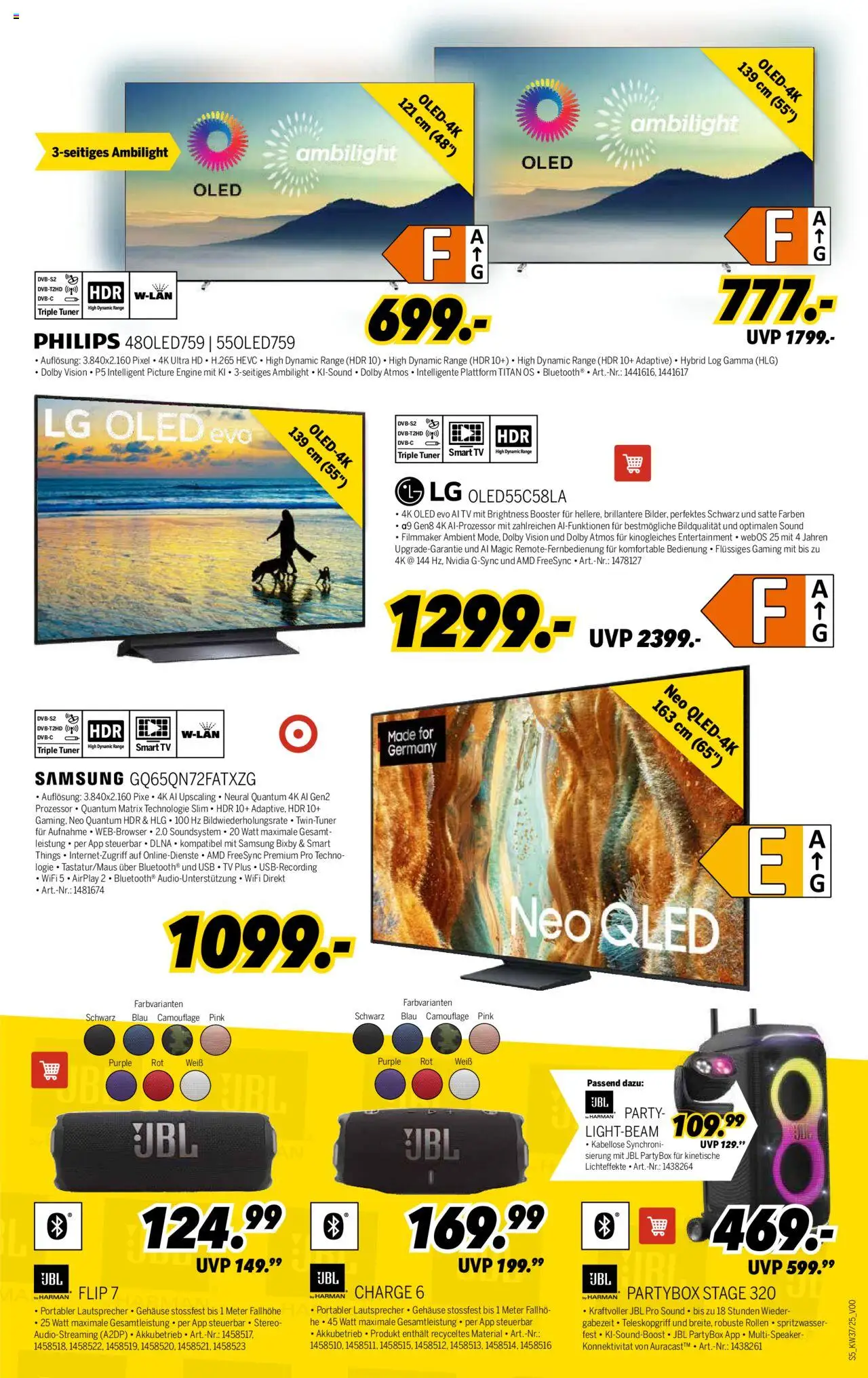 Medimax Prospekt 	 – gültig ab 05.09.2025 | Seite: 5 | Produkte: Philips, Lautsprecher, Box, Smart TV