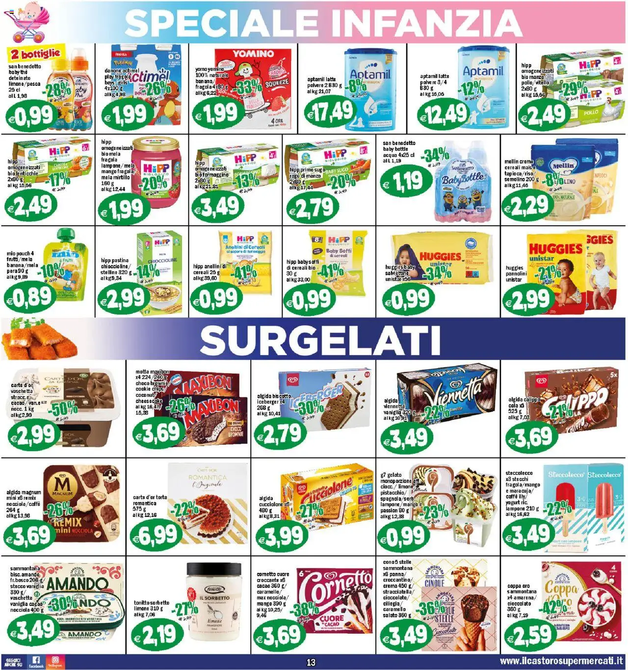 Volantino Il Castoro del 05.09.2025 | Pagina: 13 | Prodotti: Latte, Ragú, Mais, Cacao